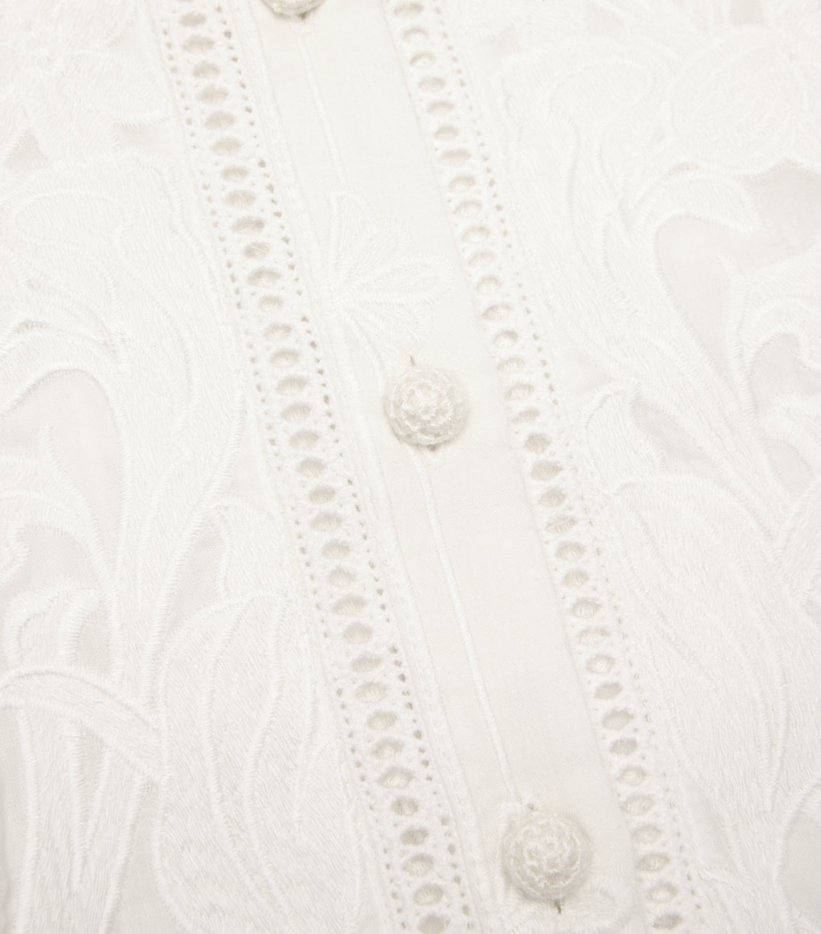 Cotton Loryn Embroidered Blose A127 OFF WHITE Image 2
