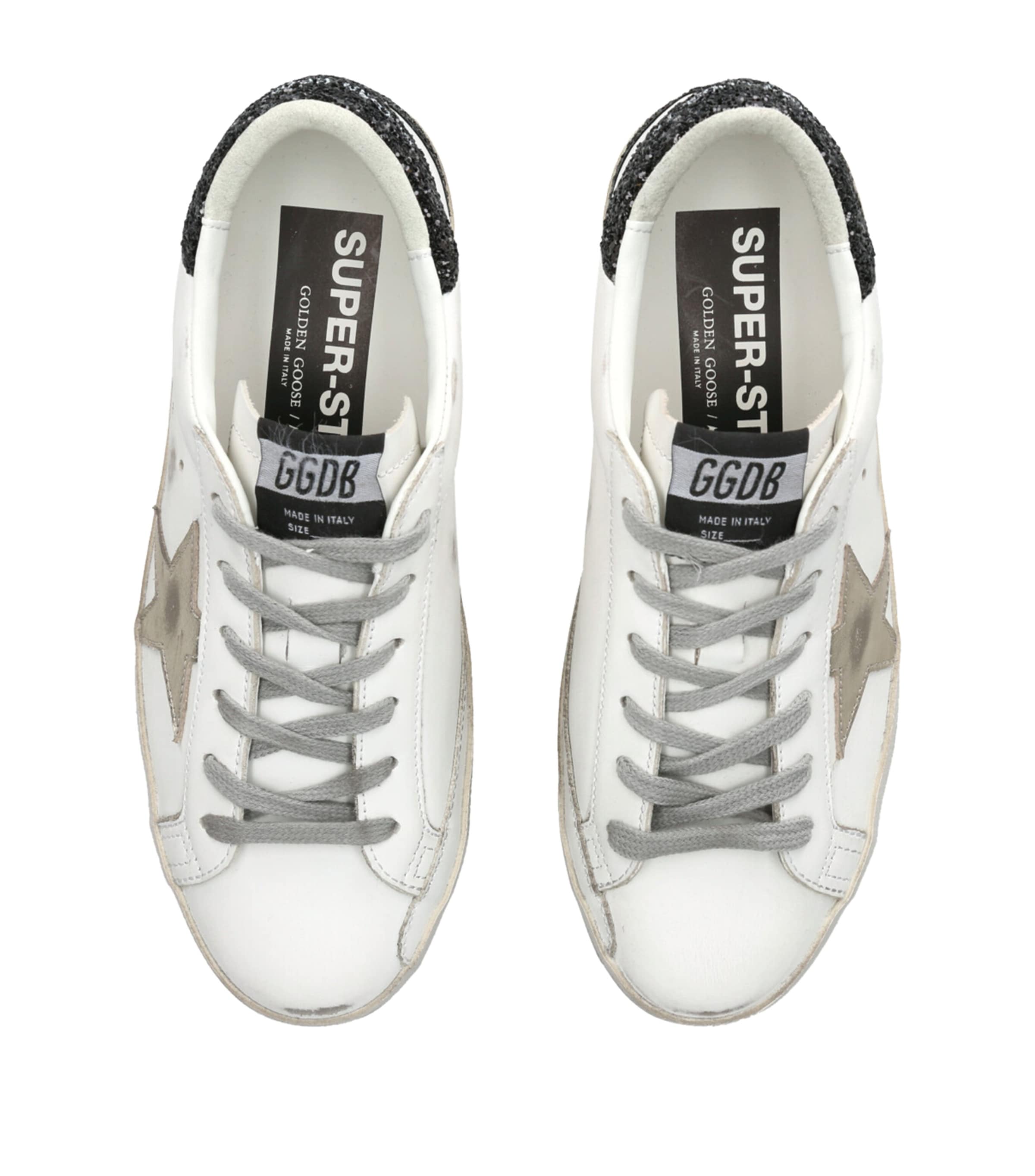 Leather Super-Star Sneakers WHITE/BLK Image 4