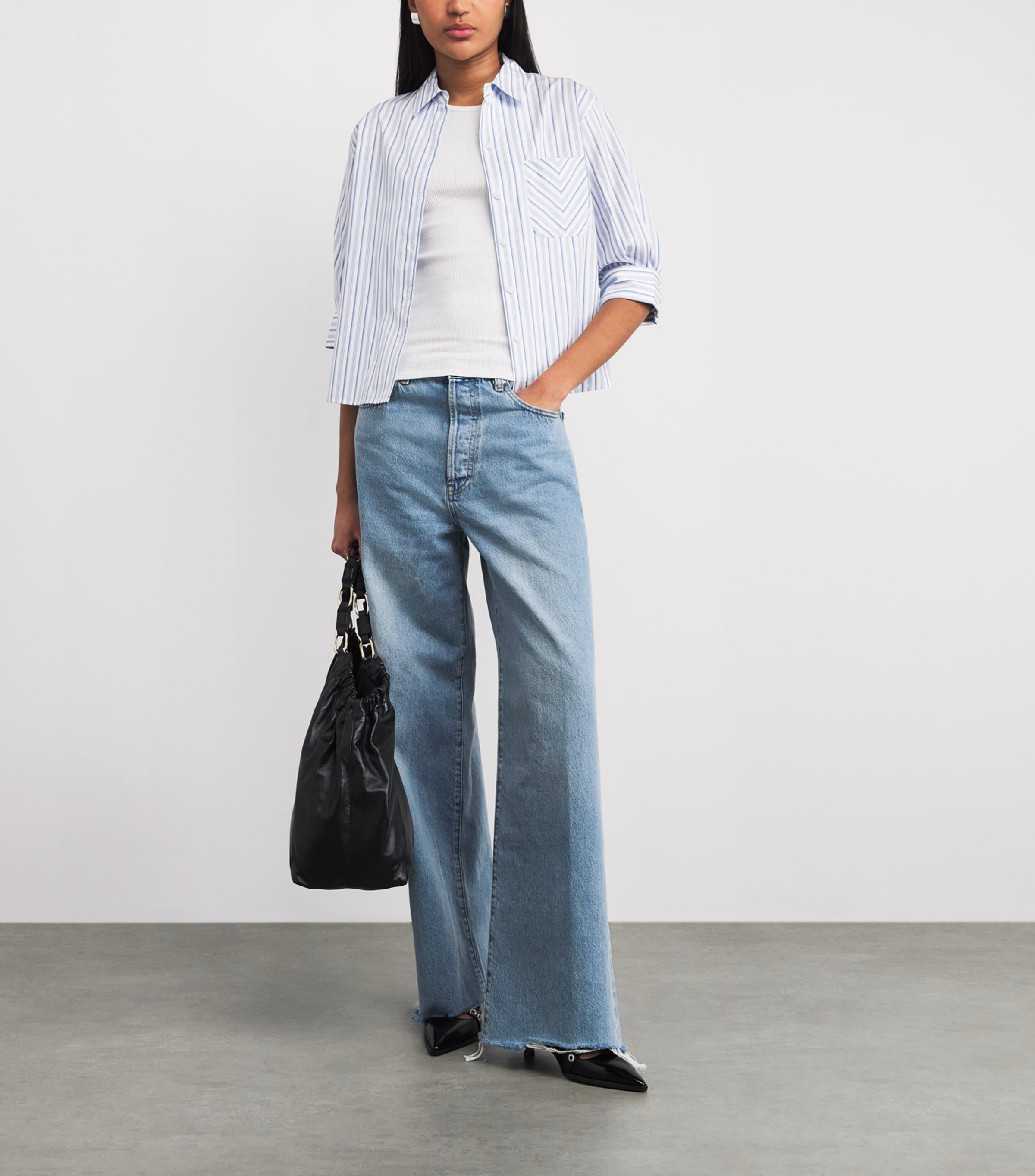 Rag & Bone Womens Cotton Poplin Stripe Lucia Shirt Bbybs Image 2