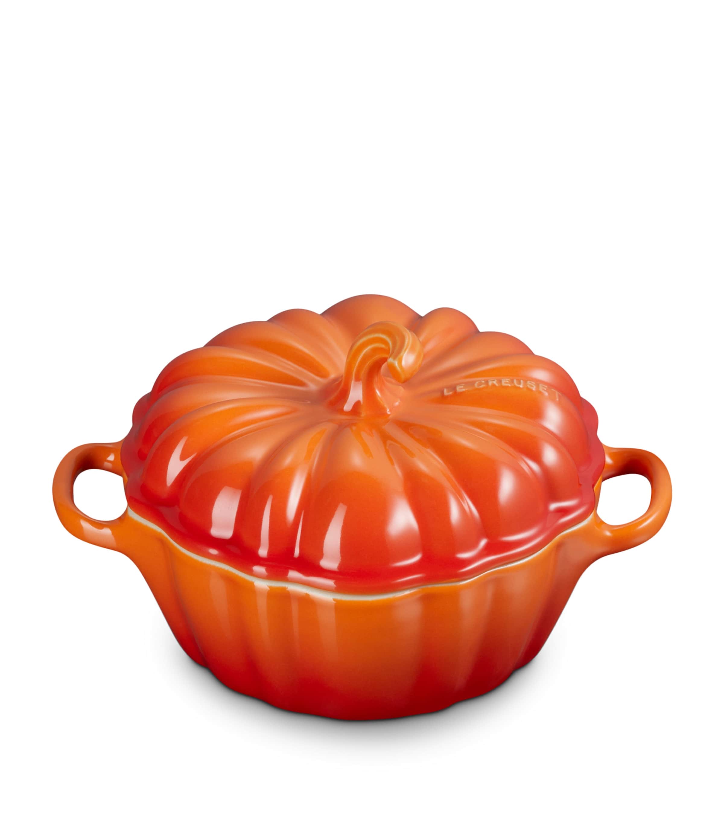 Le Creuset Mini Stoneware Pumpkin Casserole Dish In Orange