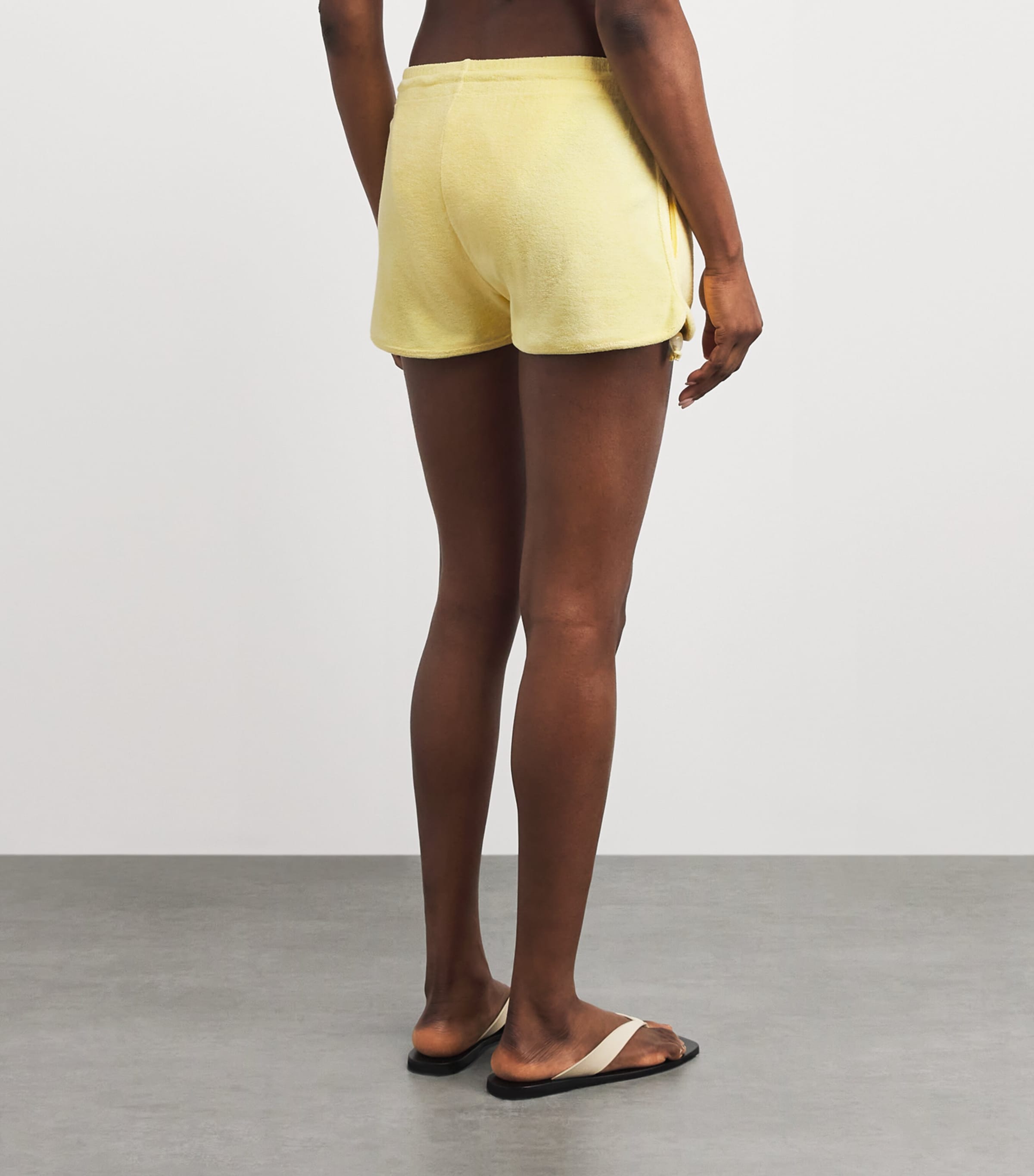 Hunza G Womens Cotton Terry Towelling Shorts Butter Image 5