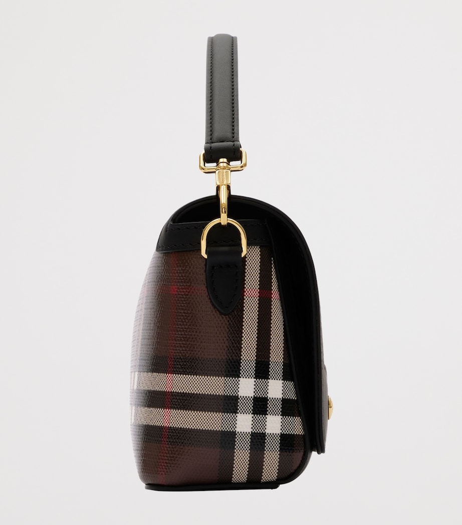 Burberry Check Note Cross-Body Bag Chocolate Brown Image 4
