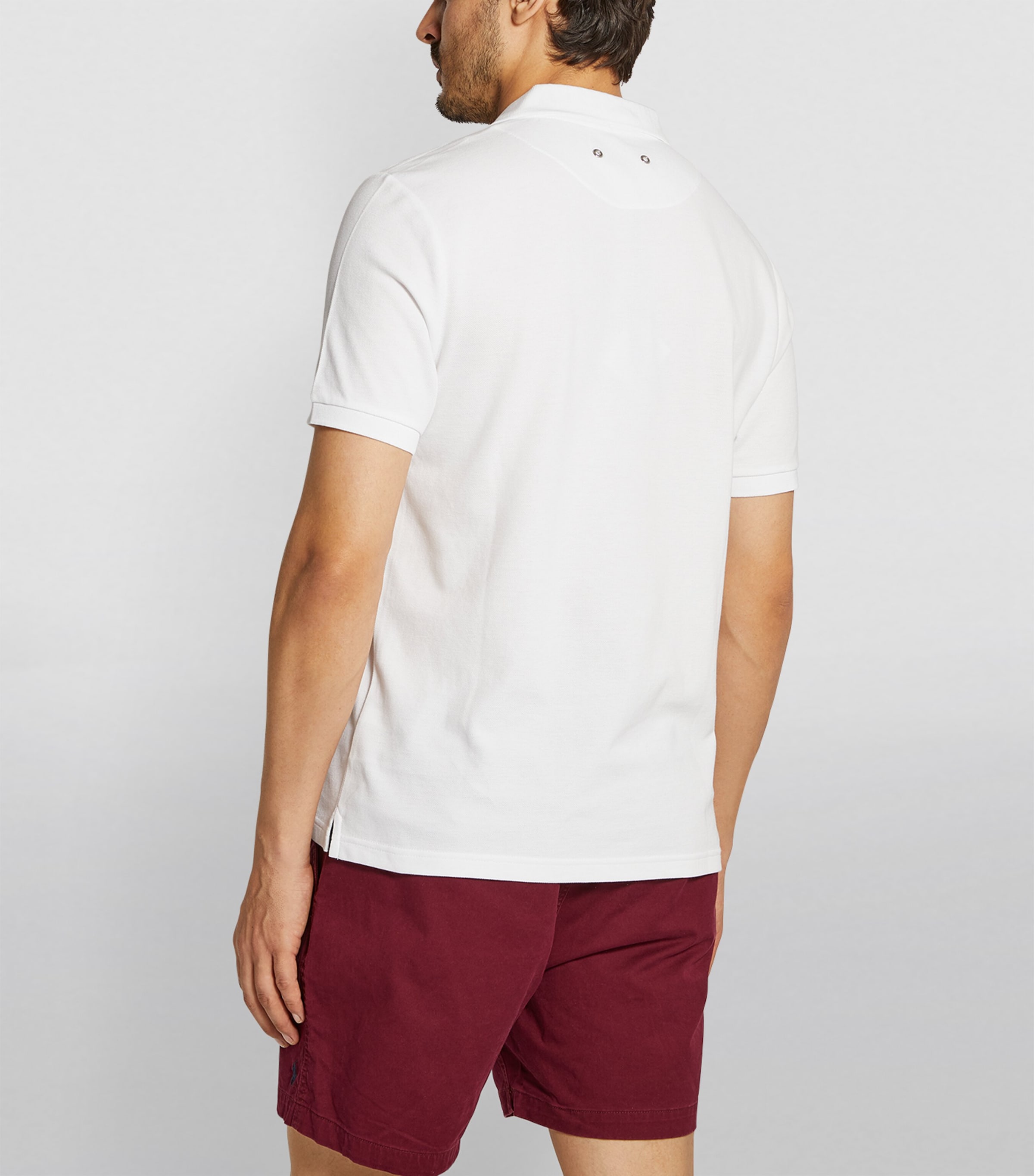 Logo-Embroidered Polo Shirt 010 WHITE Image 4