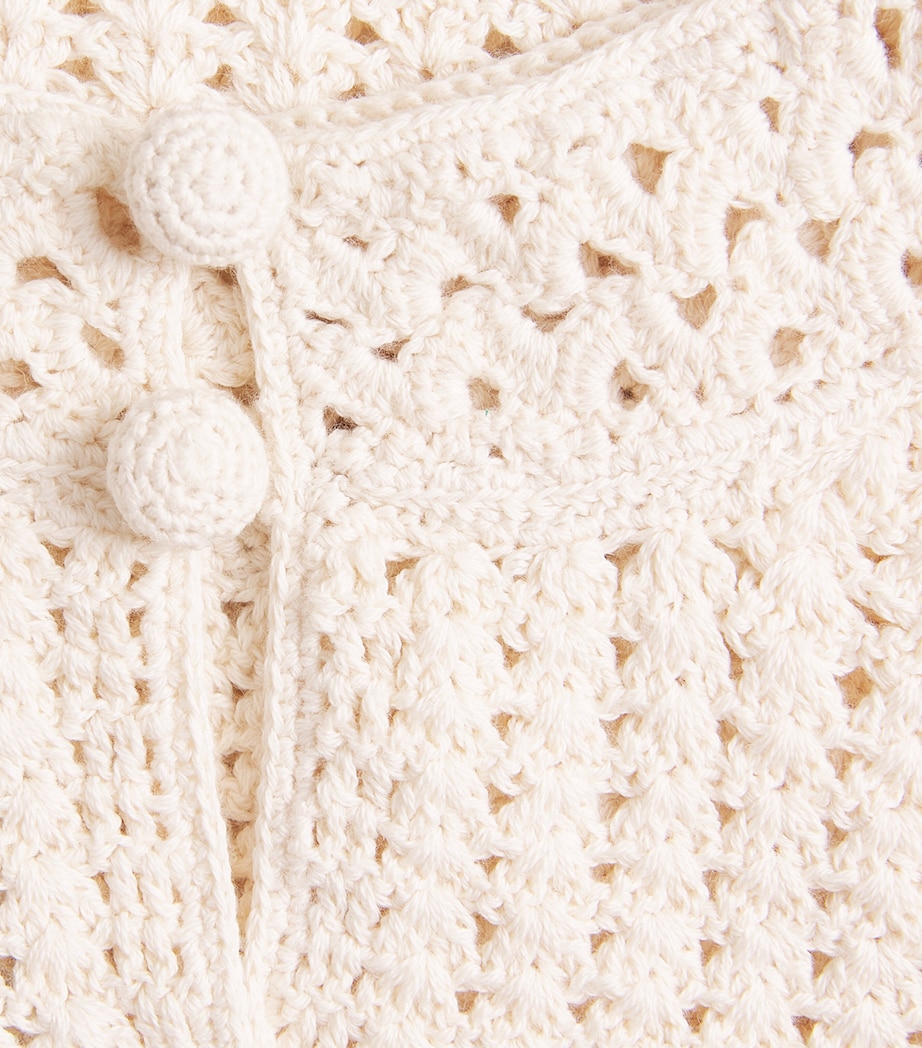 ESCVDO Womens Crochet Reflejo Halter Top Ivory Image 6