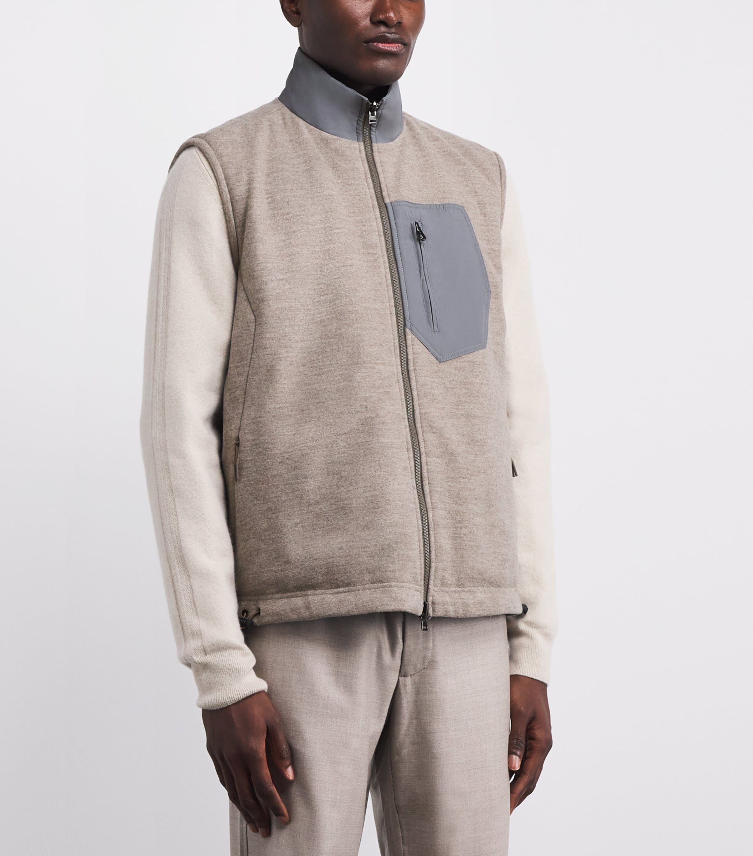 Reversible Padded Explorer Gilet N41 OYSTER Image 3