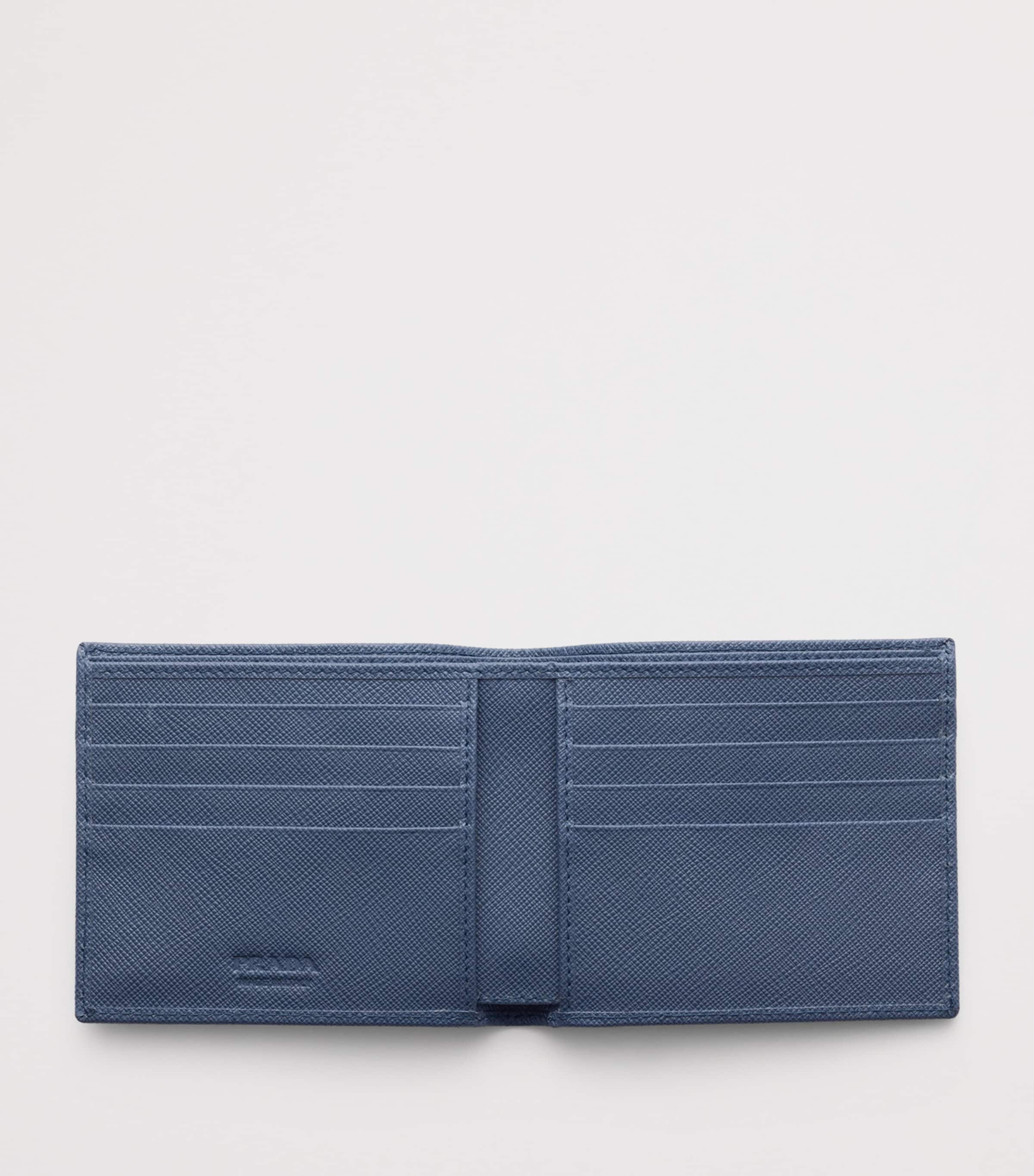 Prada Saffiano Leather Wallet Blue Image 2