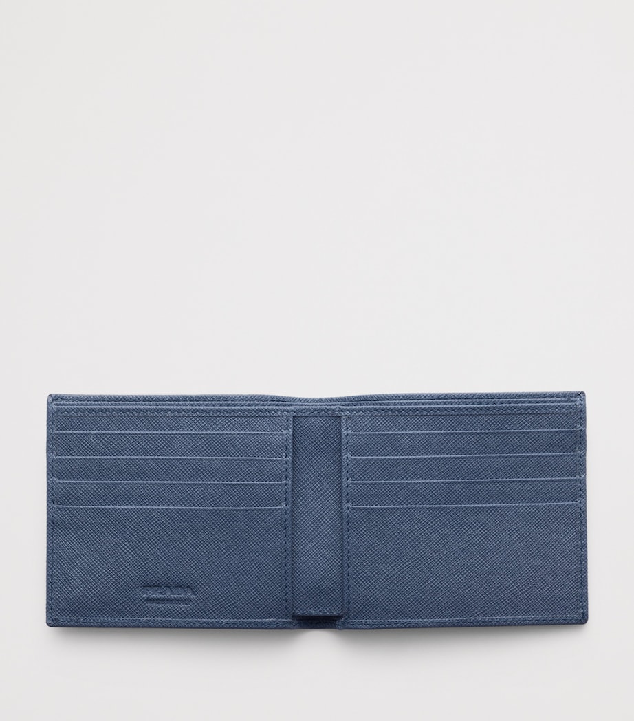Prada Saffiano Leather Wallet Blue Image 2