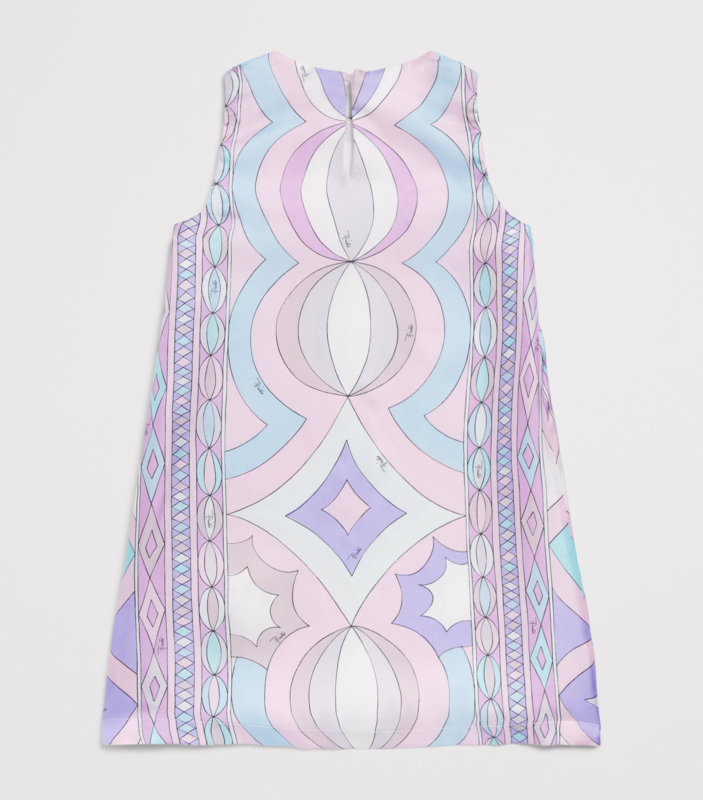 PUCCI Junior Silk Printed Dress (4-14 Years) Rosa Bloom/celeste Image 2