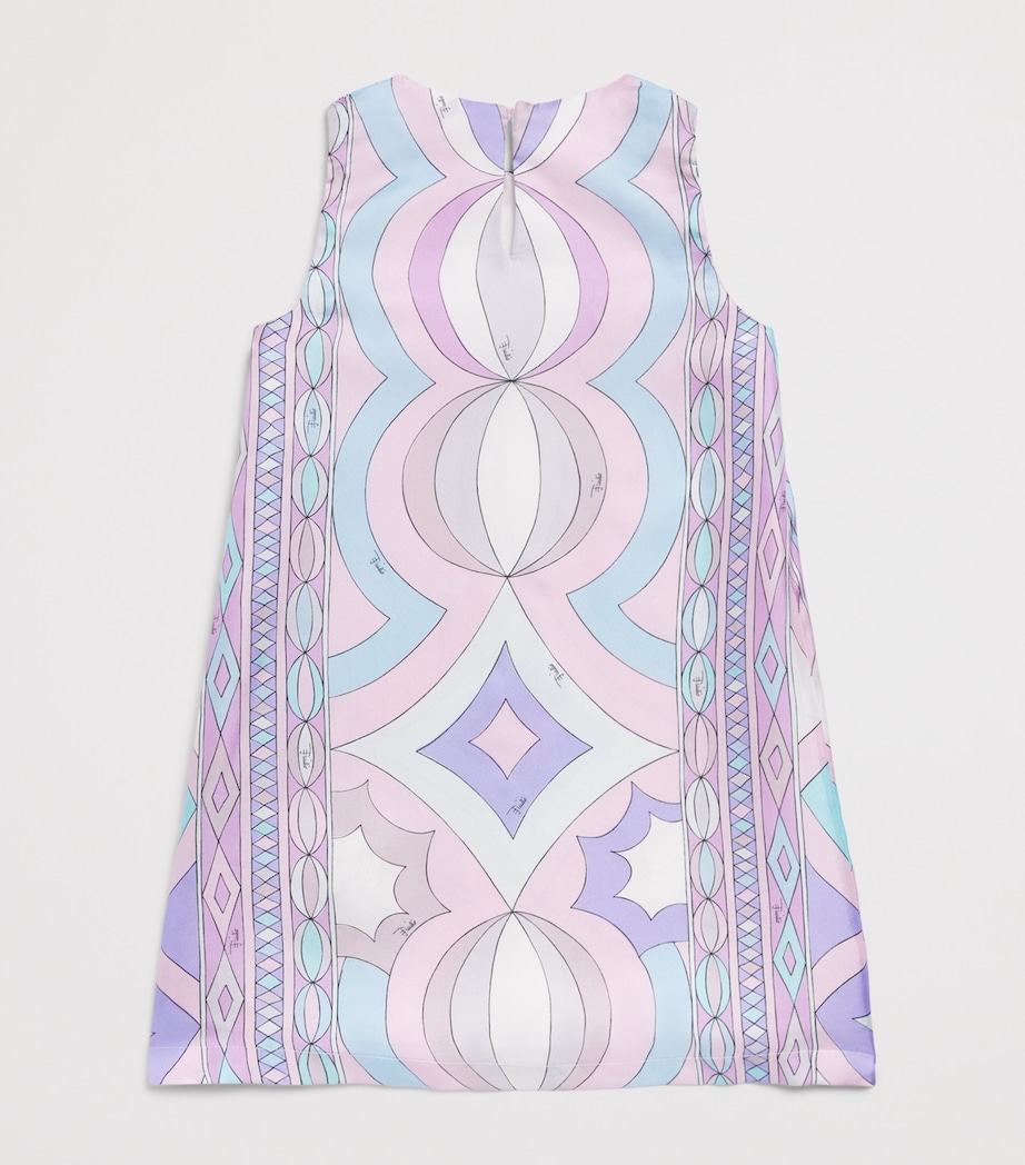 PUCCI Junior Silk Printed Dress (4-14 Years) Rosa Bloom/celeste Image 2