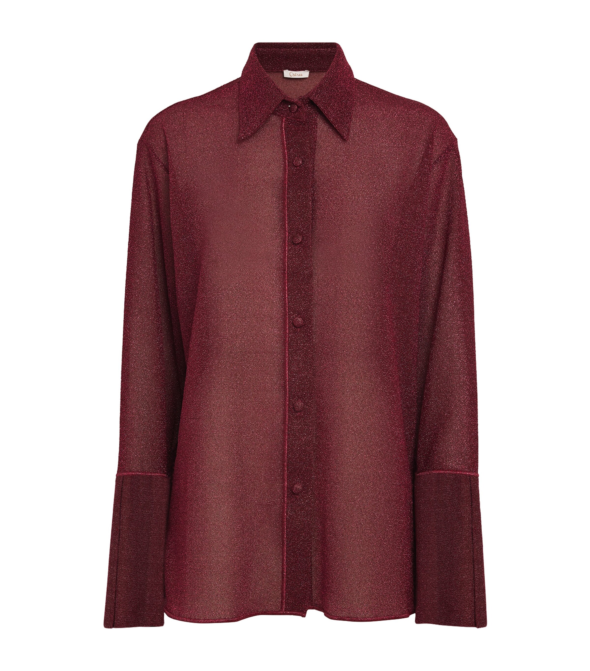 Oséree Womens Glazed Lumière Shirt Burgundy Image 1