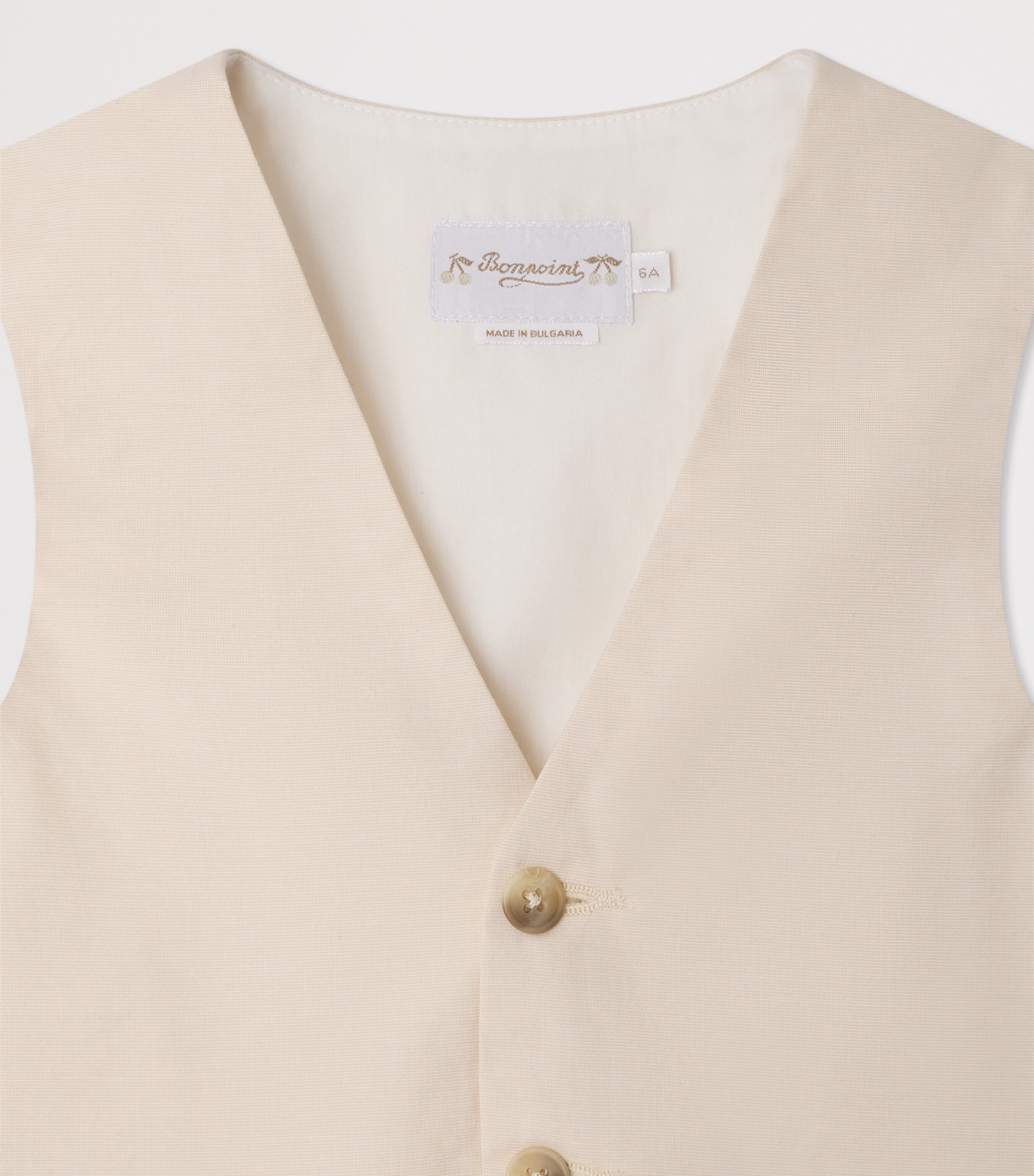 Cotton-Blend Angus Waistcoat (10-14 Years) ECRU Image 3