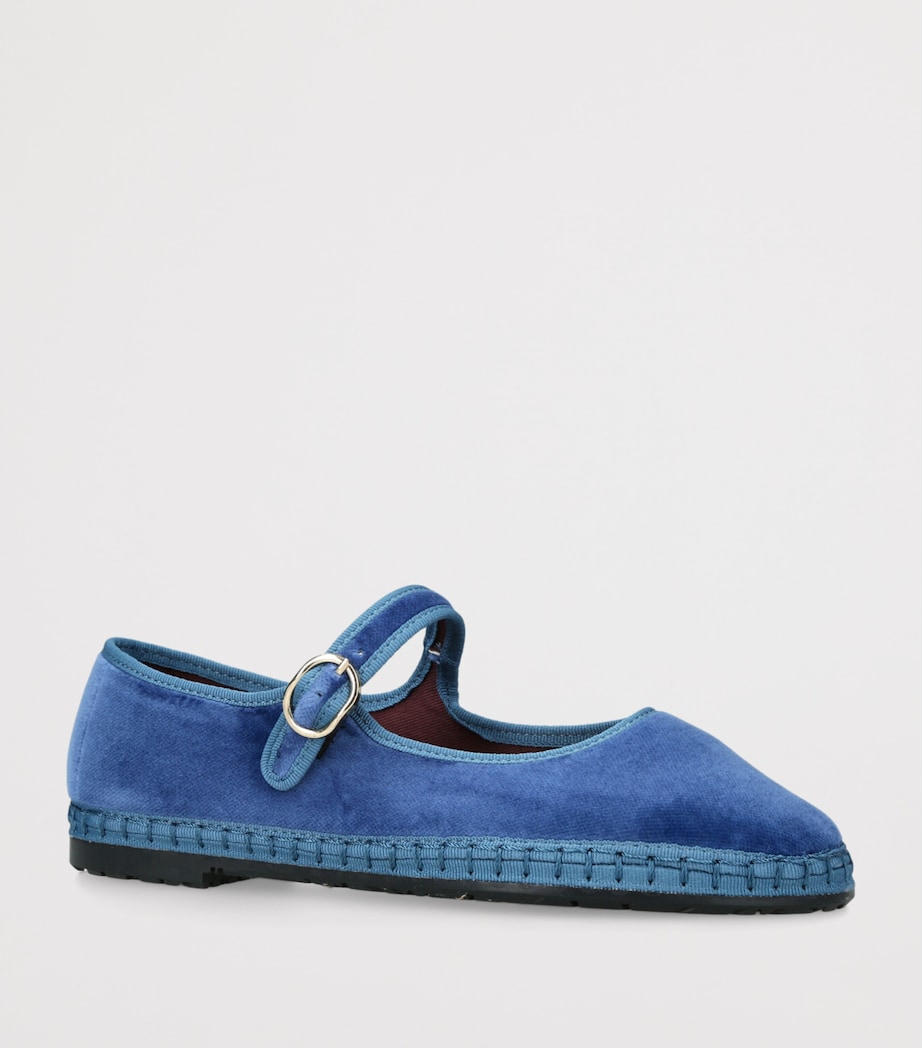 Velvet Alexandra Mary Jane Flats BLUE OTHER Image 3