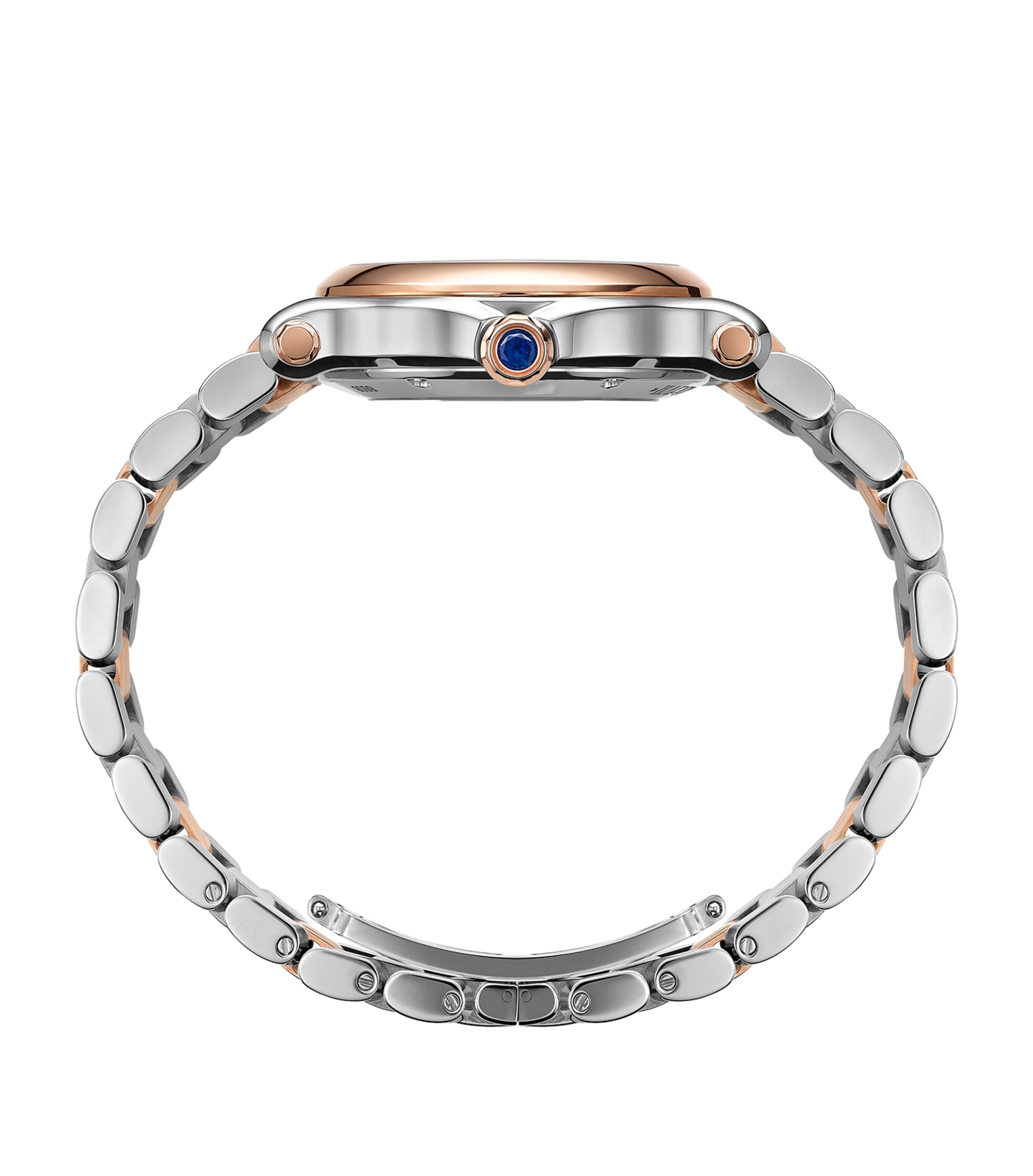 Rose Gold, Stainless Steel and Diamond Happy Sport Automatic Watch 33mm ROSE GOLD/STAINLESS Image 6