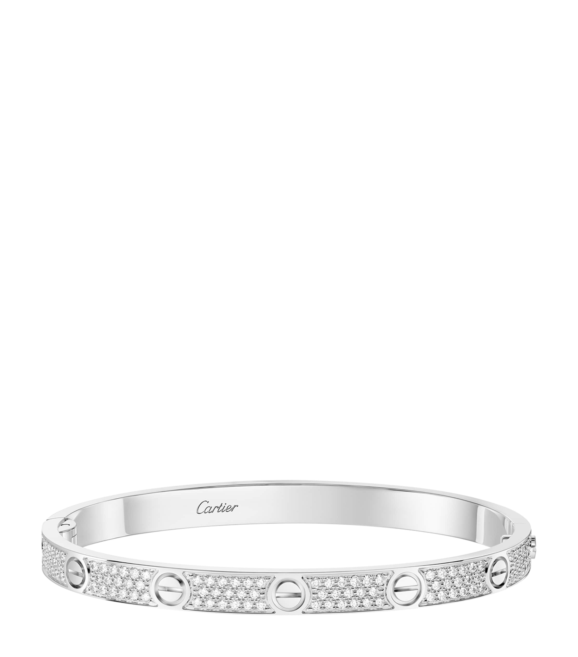 White Gold and Diamond LOVE Bracelet WHITE GOLD Image 1