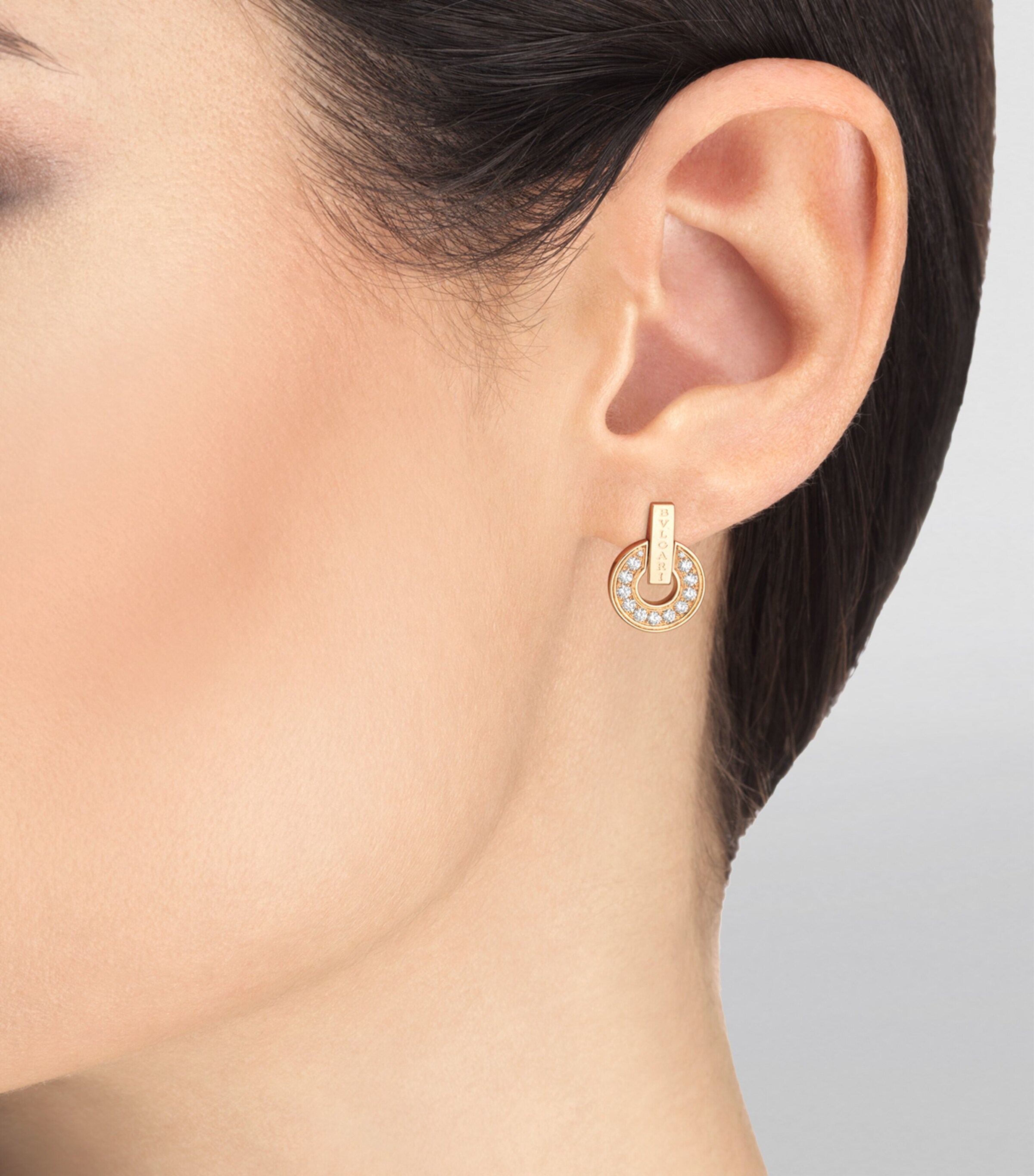 Rose Gold and Diamond BVLGARI BVLGARI Earrings PINK GOLD Image 4