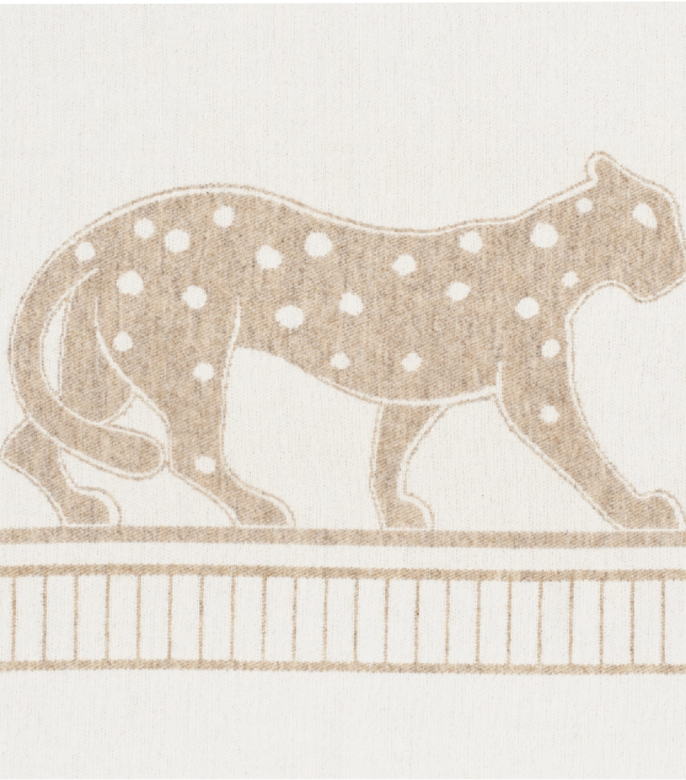 Cartier Merino Wool-Cashmere Panthère de Cartier Blanket Beige Image 2
