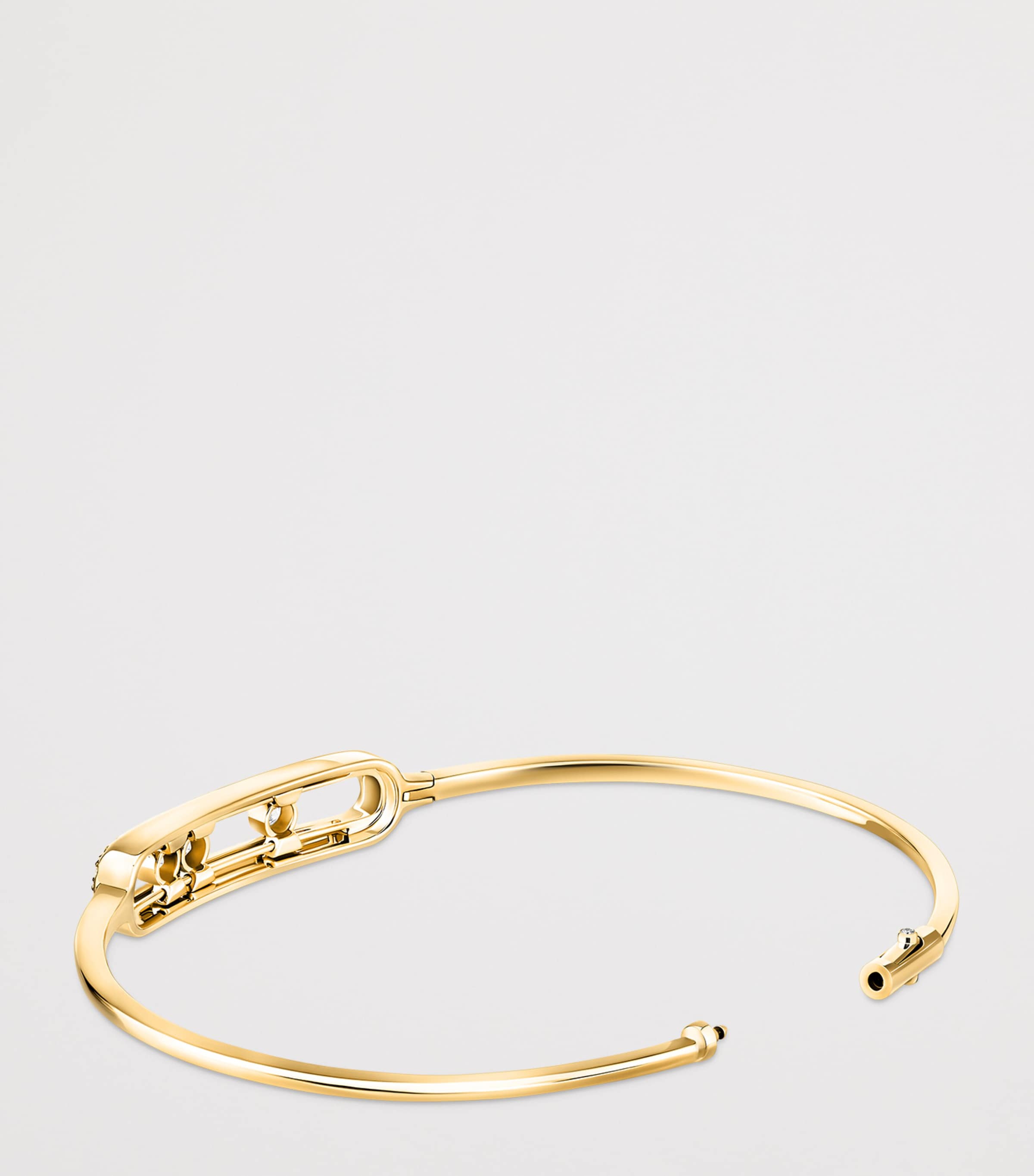 Messika Move Classique Yellow Gold and Diamond Pavé Thin Bangle (0.56ct) Yellow Gold Image 3