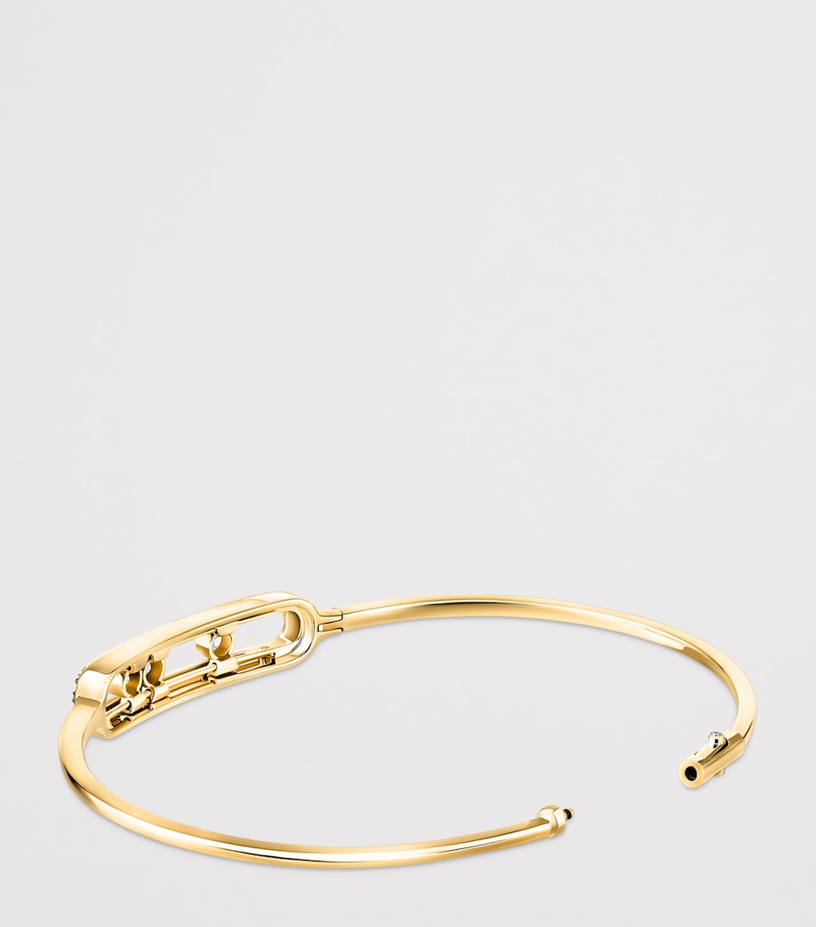 Messika Move Classique Yellow Gold and Diamond Pavé Thin Bangle (0.56ct) Yellow Gold Image 3