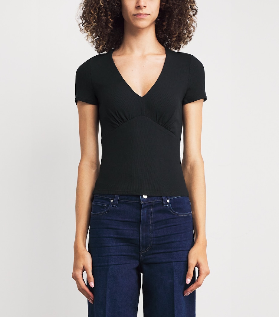 Modal Rib Nanette T-Shirt BLACK Image 3