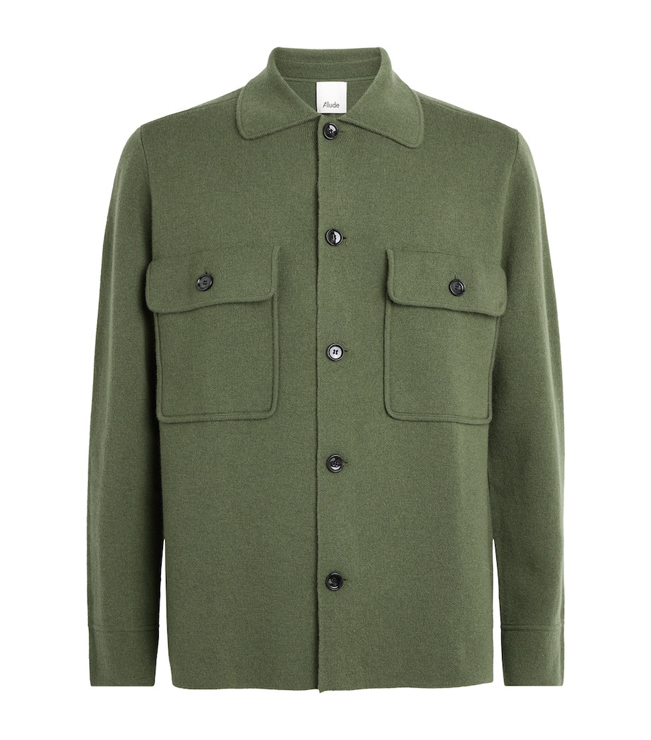 Allude Mens Virgin Wool-Cashmere Overshirt Image 1