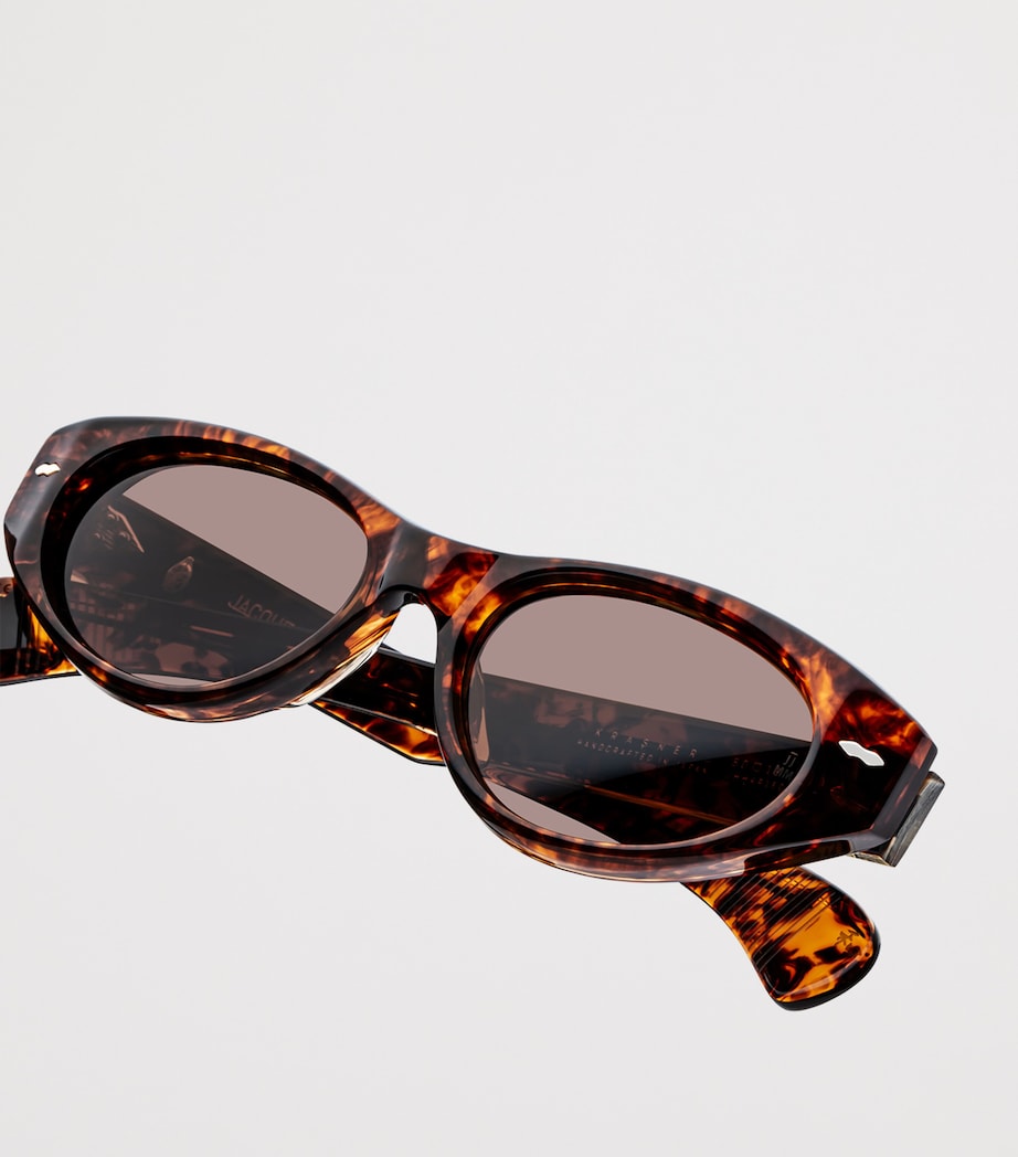 Jacques Marie Mage Tortoiseshell Krasner Oval Sunglasses Samoa Image 3