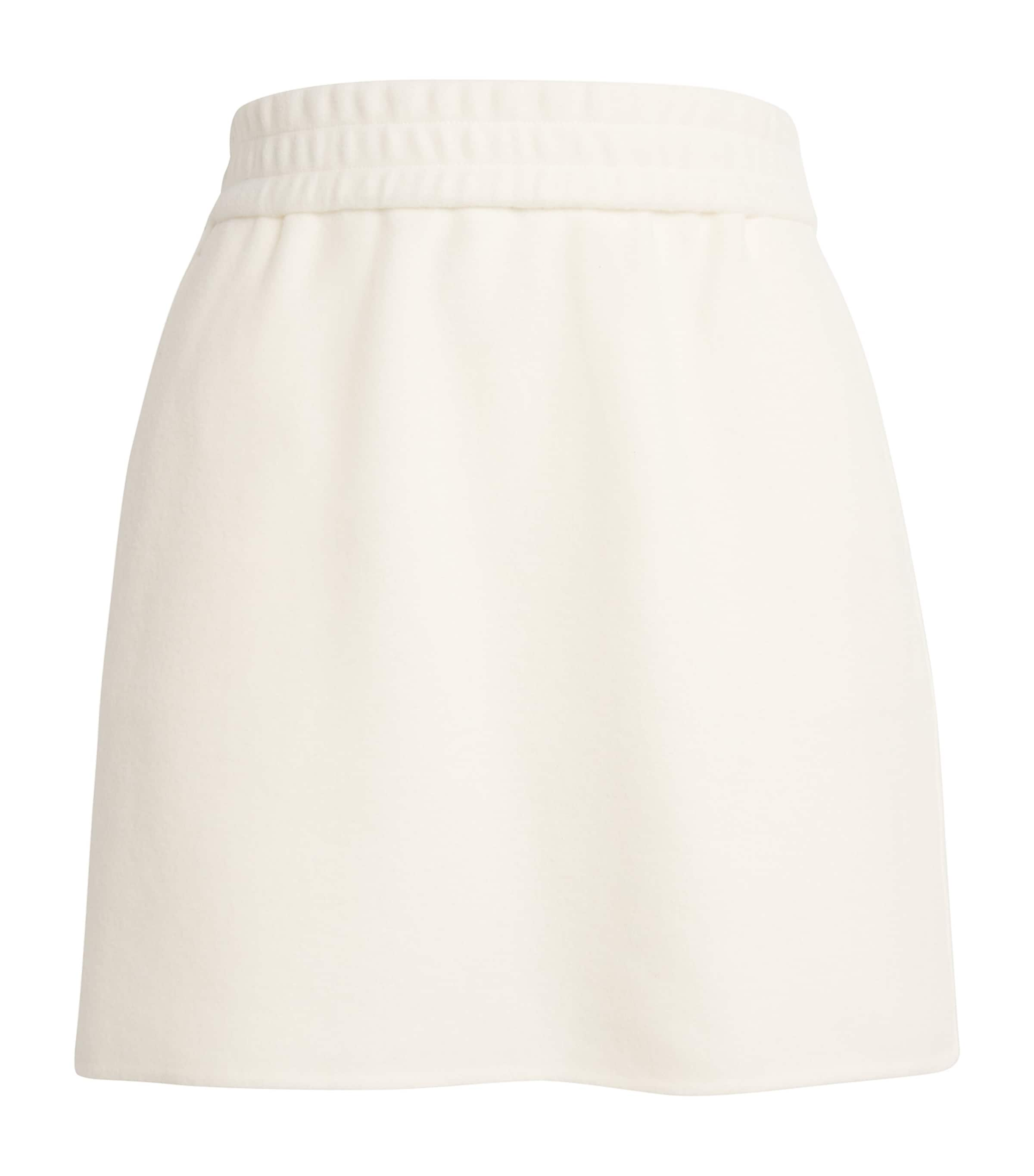 Shop Max Mara Virgin Wool-cashmere-blend Mini Skirt In White