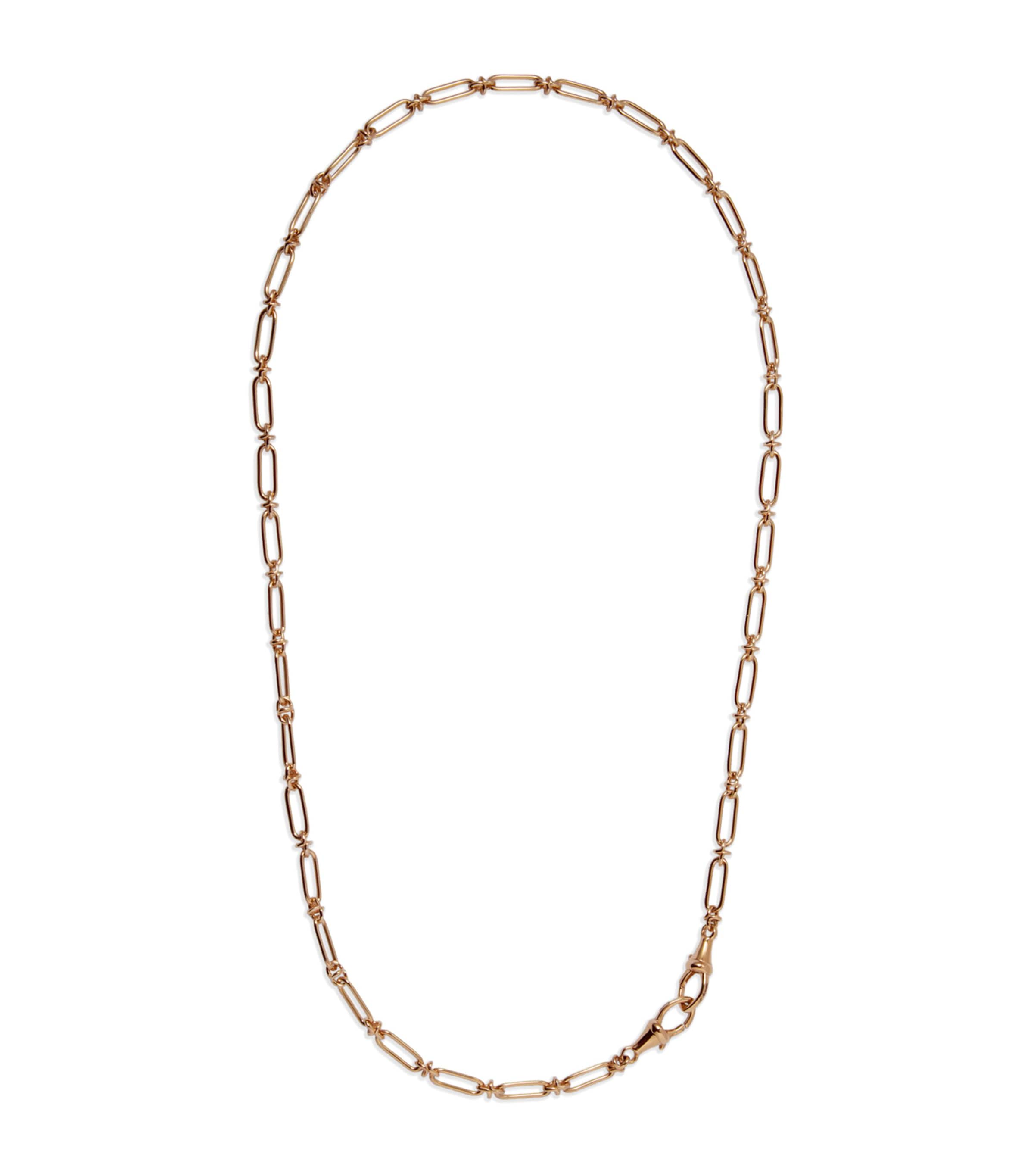 Shop Annoushka Yellow Gold Knuckle Classic Link Chain Necklace