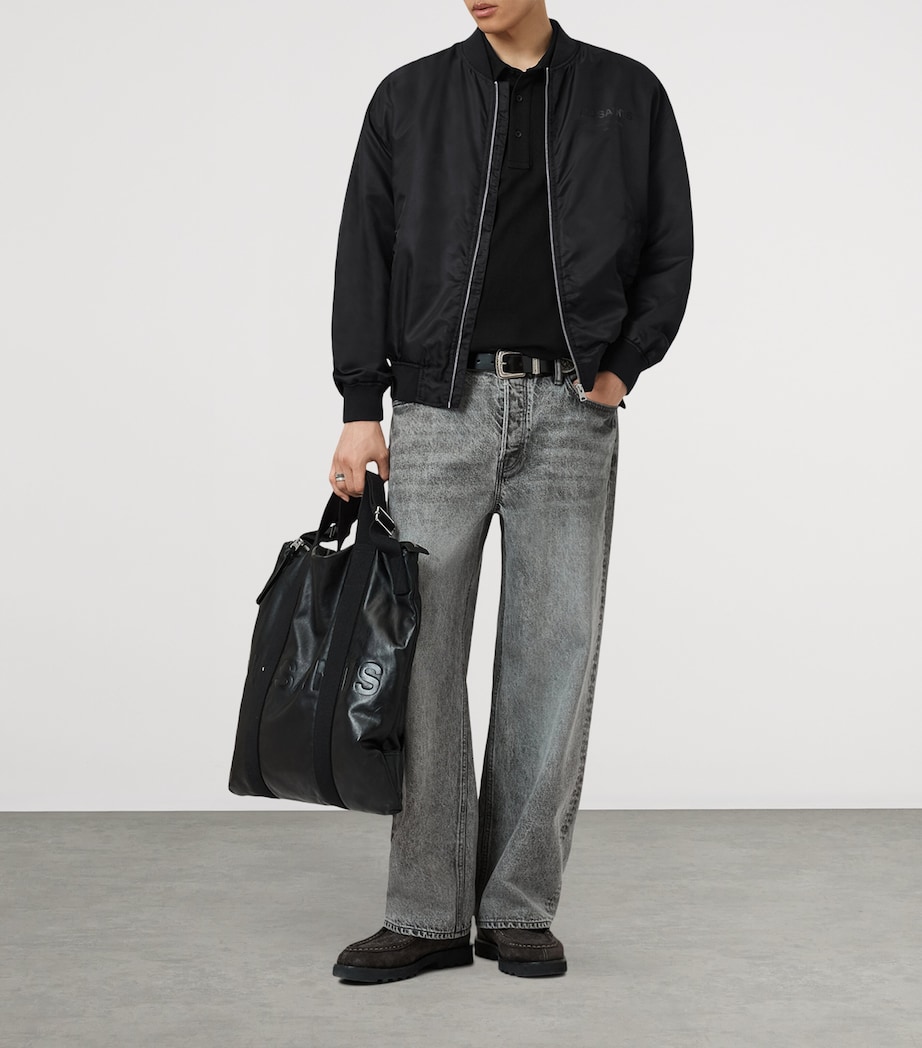 Logo Bomber Jacket BLACK Image 3