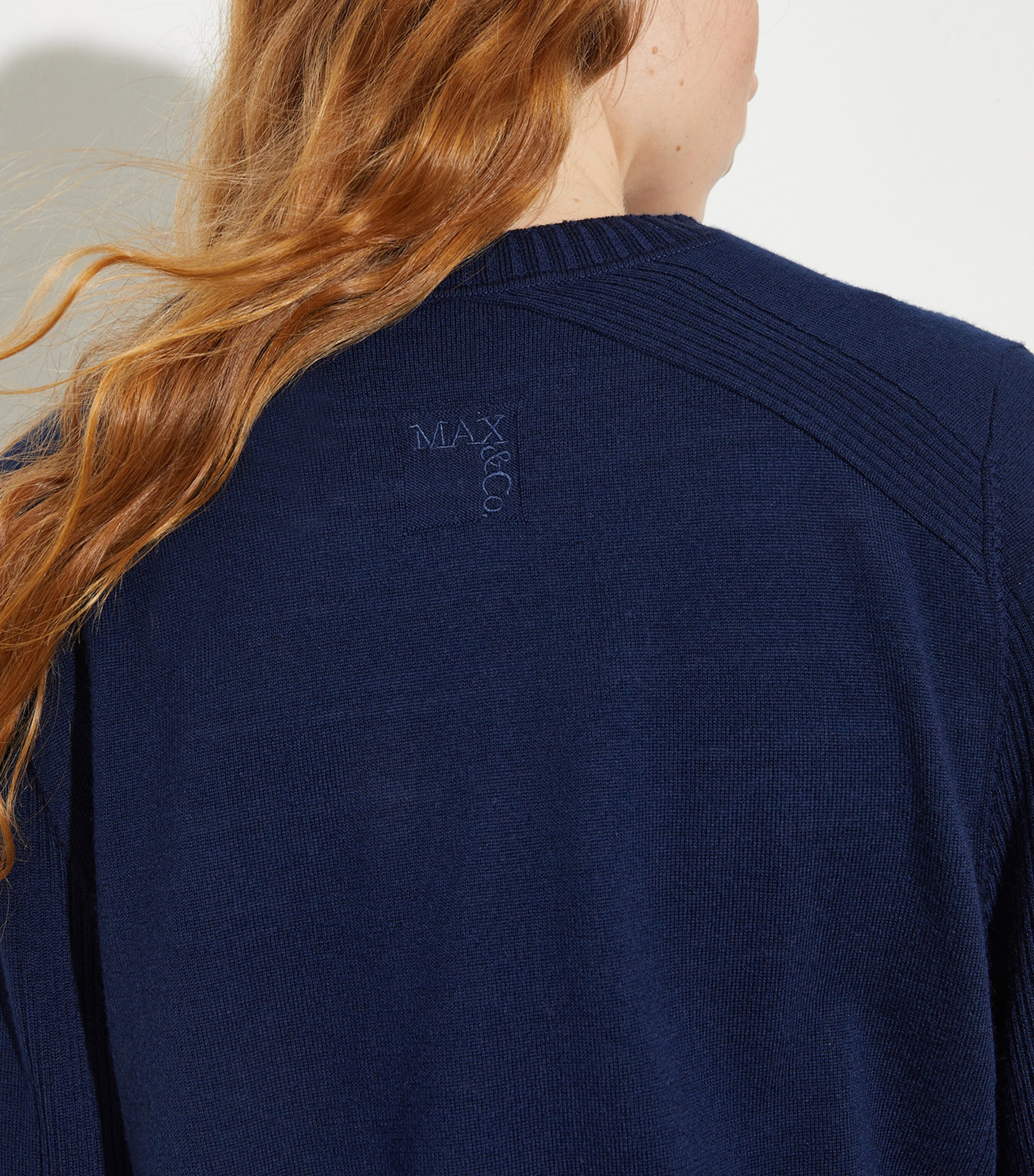 Virgin Wool Sweater NAVY Image 6