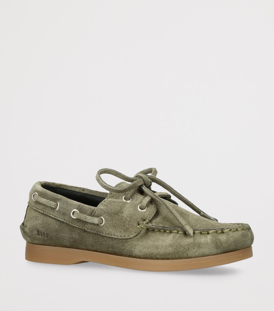 Golden Goose Suede Cruise Boat Shoes Green Image 3
