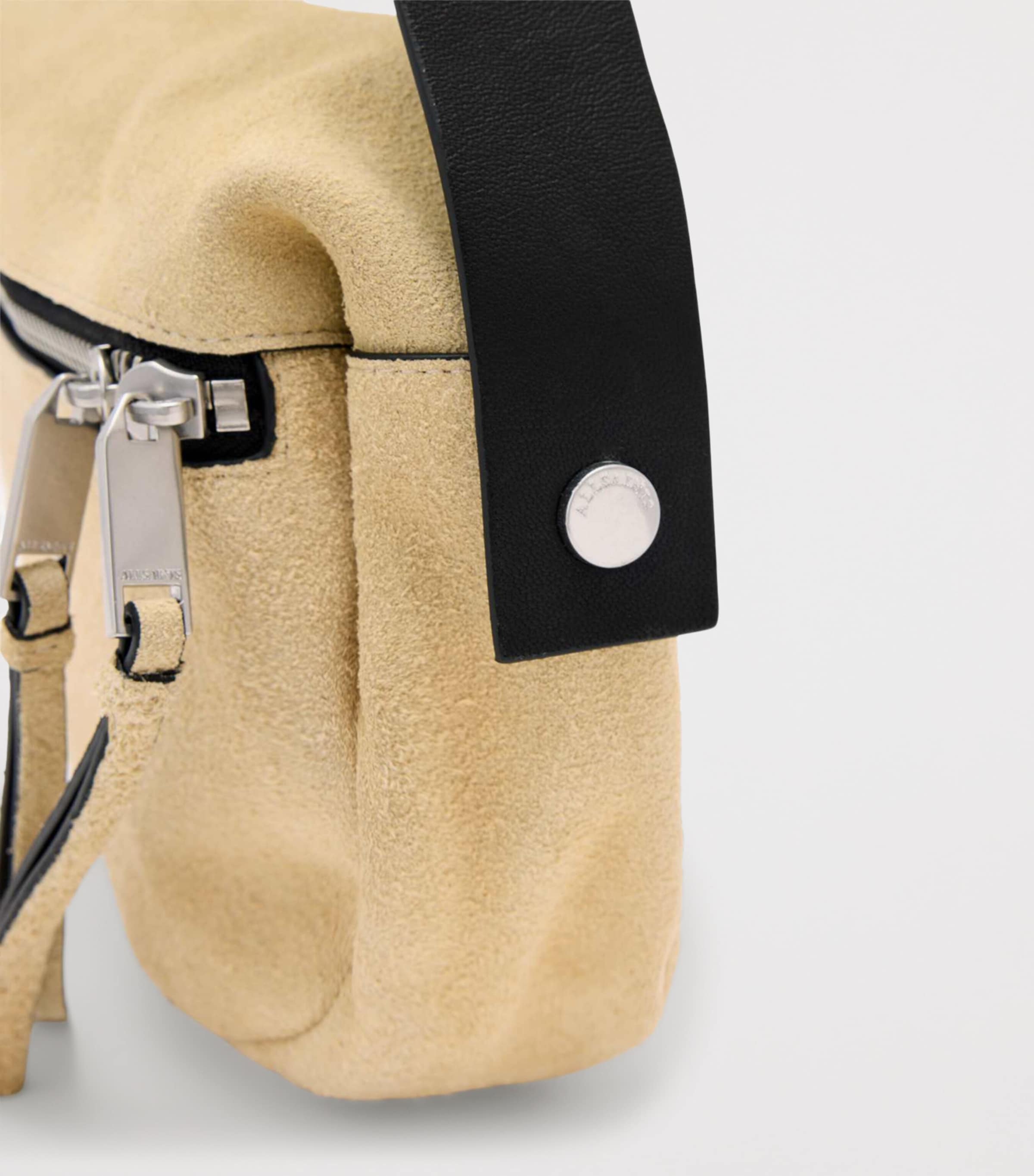 AllSaints Mini Suede Noemie Shoulder Bag Sahara White Image 5
