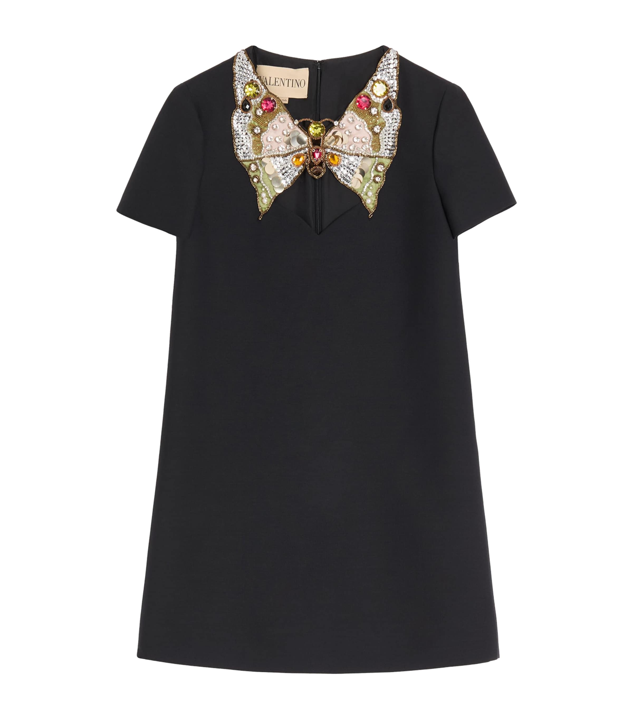 Valentino Embellished Collar Mini Dress