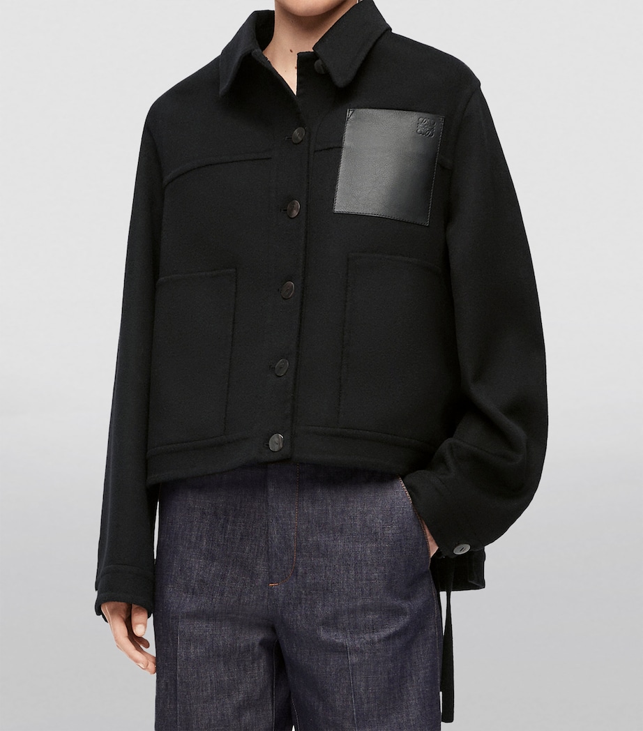 Wool-Cashmere Workwear Jacket BLACK Image 3