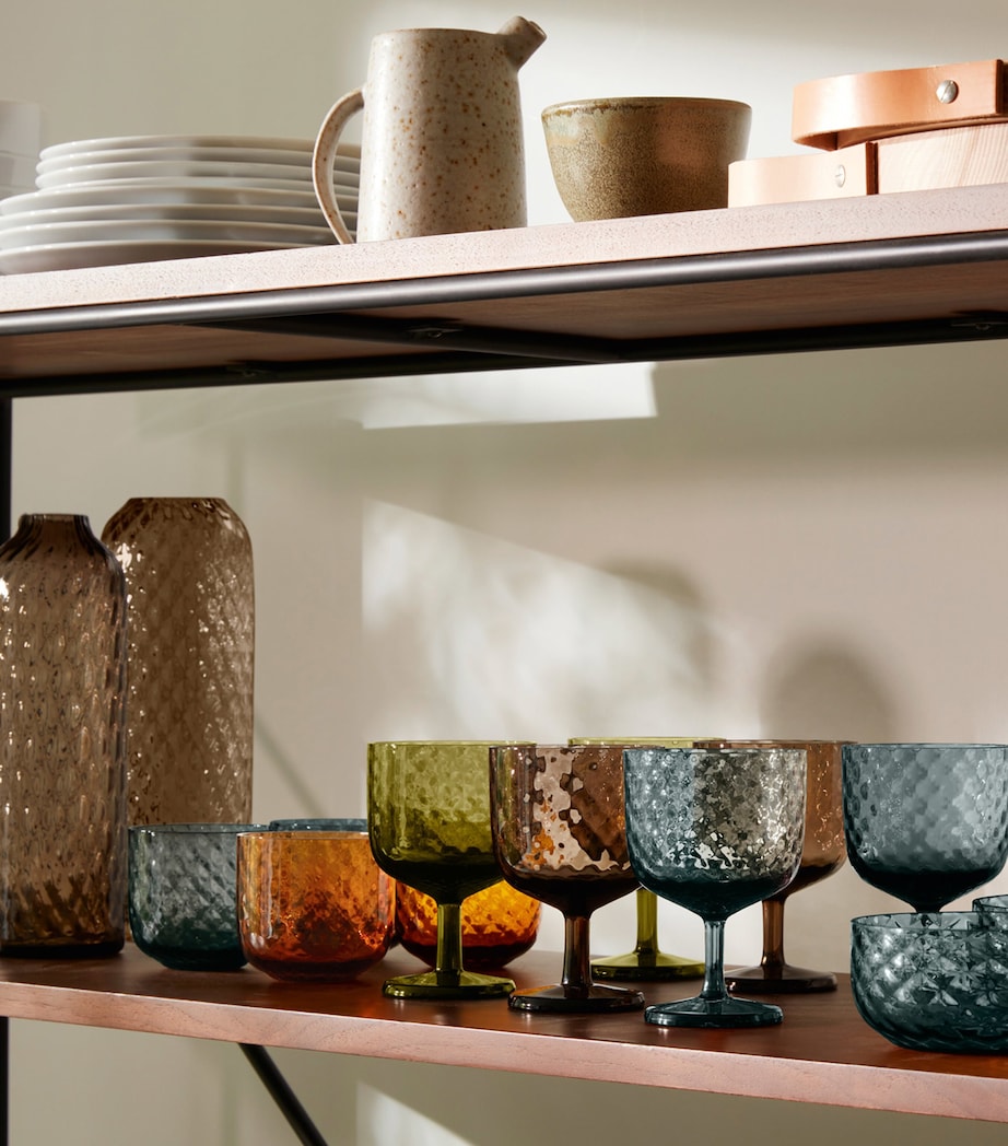 Set of 2 Dapple Wine Glasses (325ml) BLUE Image 2