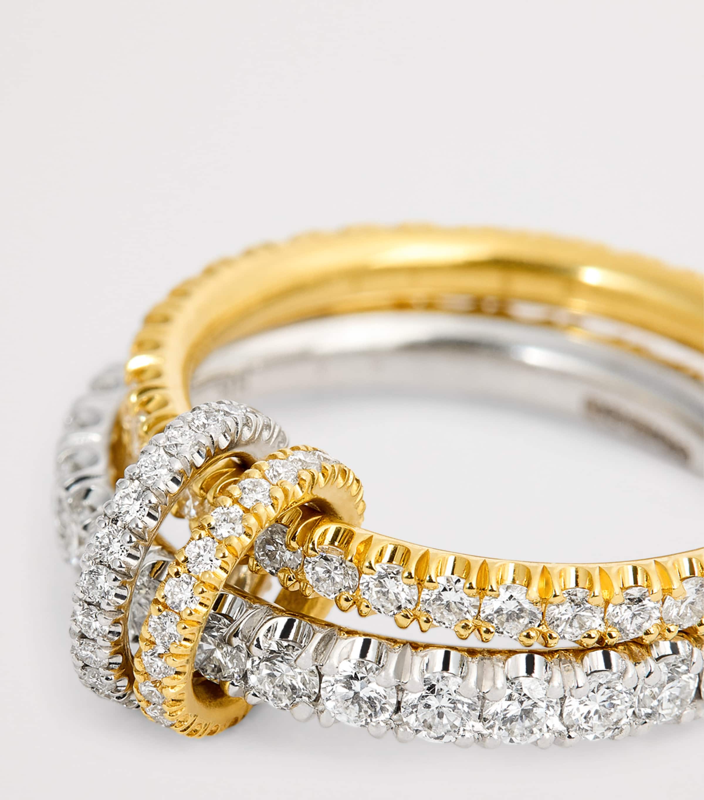 Yellow, White Gold and Diamond Cadence Ring YELLOW GOLD Image 5