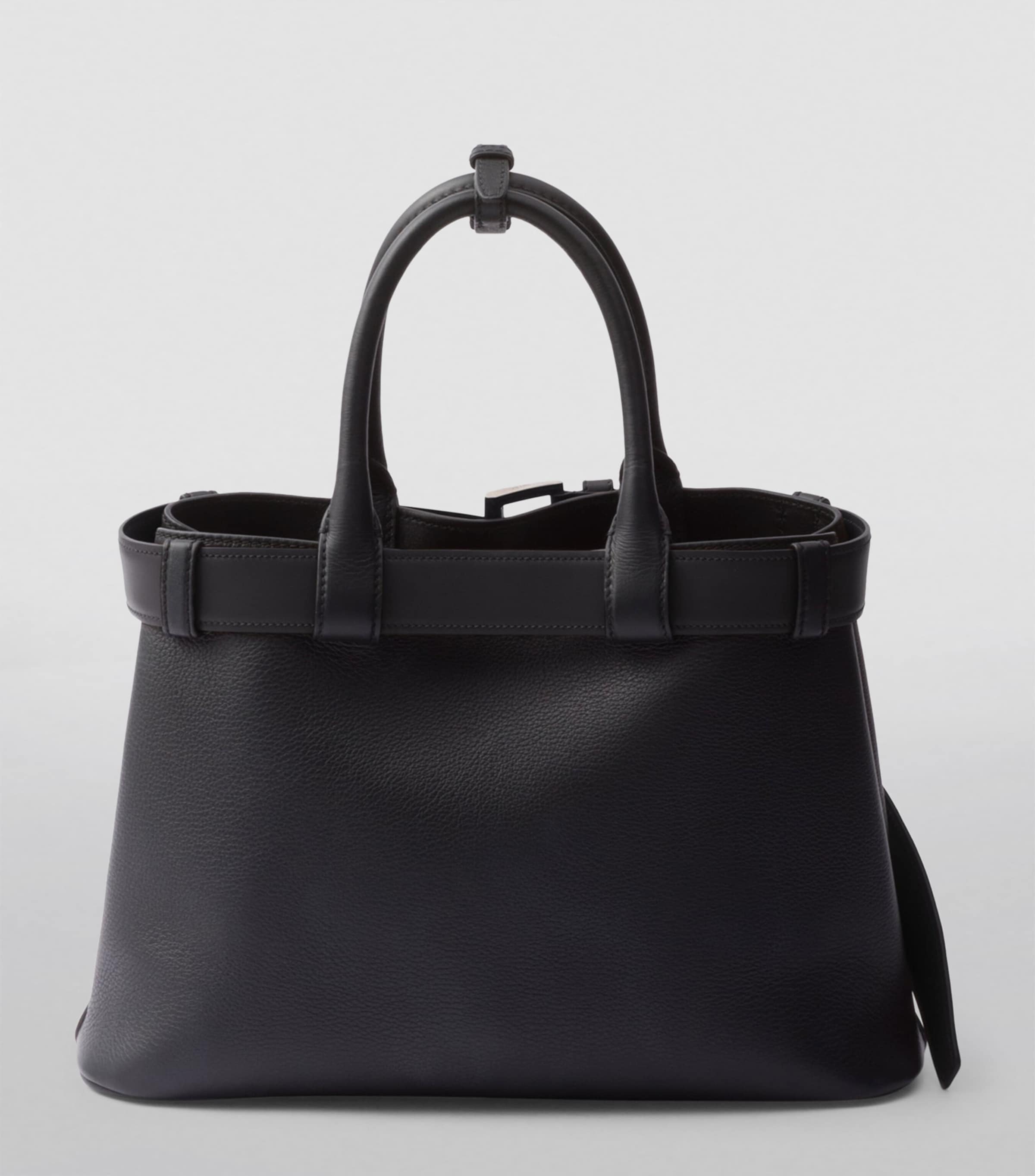 Medium Leather Buckle Tote Bag F0002 Image 3