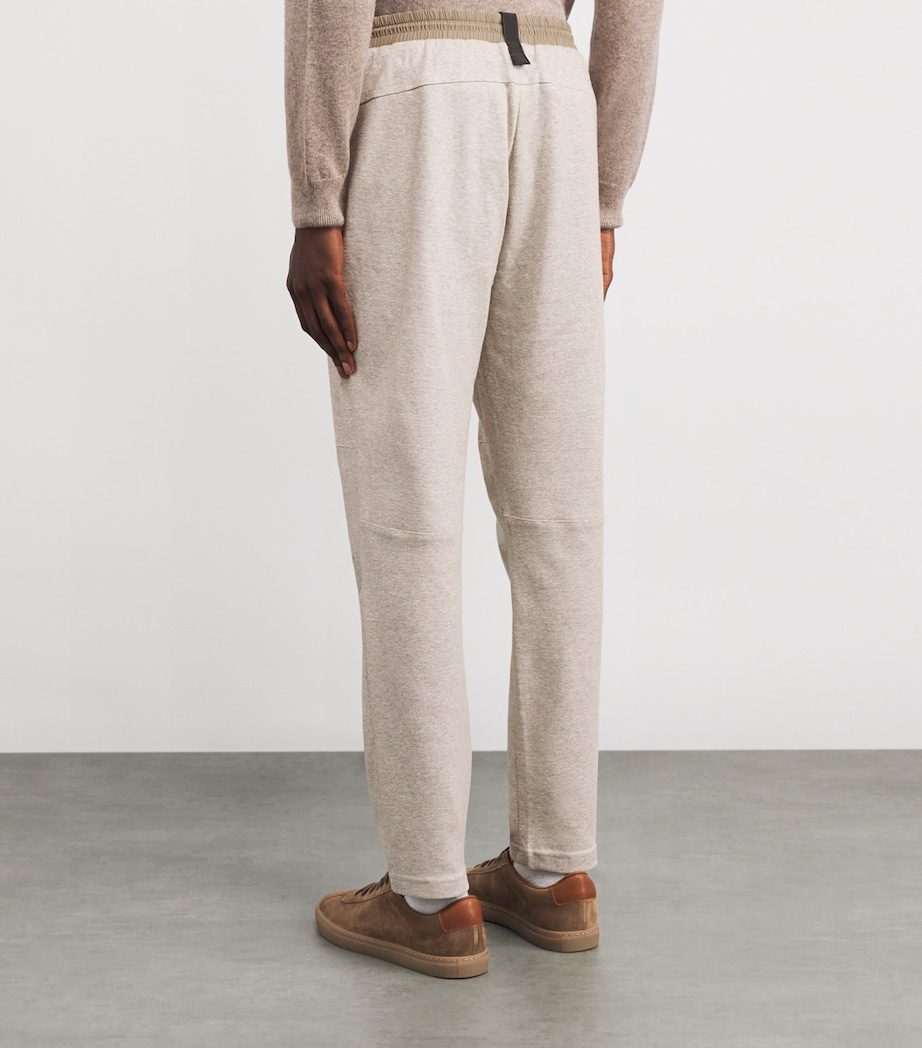 Linen-Cotton Straight Sweatpants X34 DRIFTWOOD Image 4