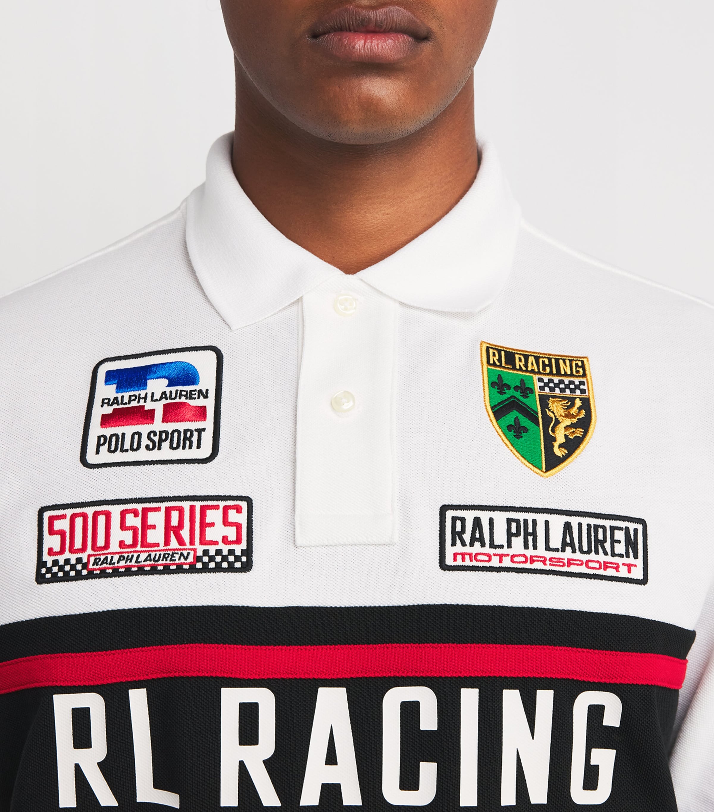 Polo by Ralph Lauren ポロシャツ RL Racing S Polo Ralph Lauren White Cotton Racing Stripe Polo Shirt | Harrods US