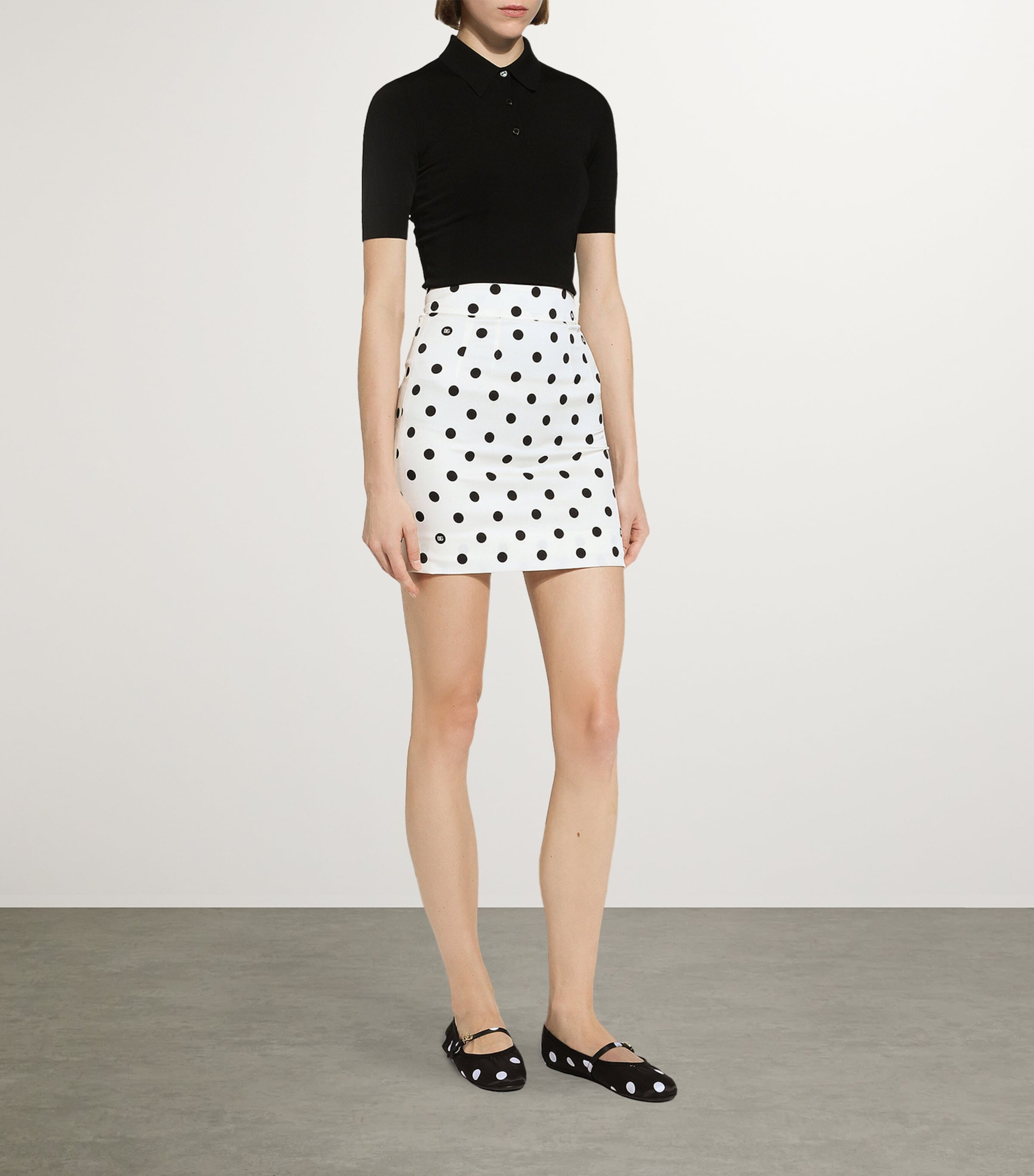 Knitted Polo Shirt N0000-BLACK Image 5