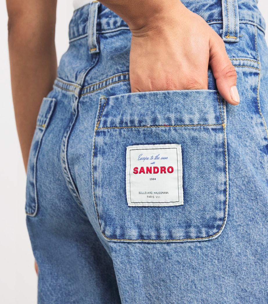 High-Waist Wide-Leg Jeans BLUE JEAN Image 6