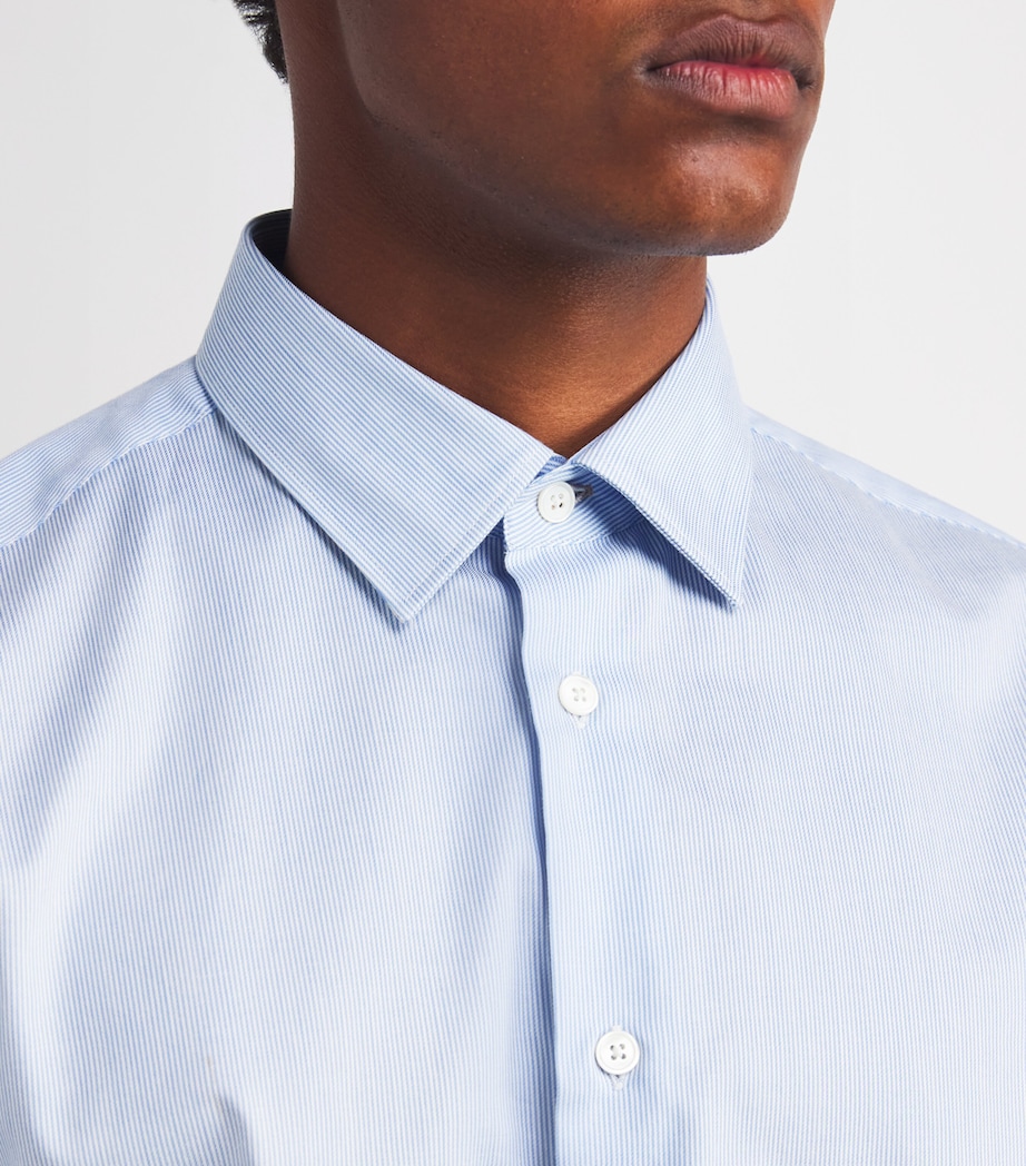 Stripe Tailored-Fit Shirt 40_LIGHT BLUE Image 6