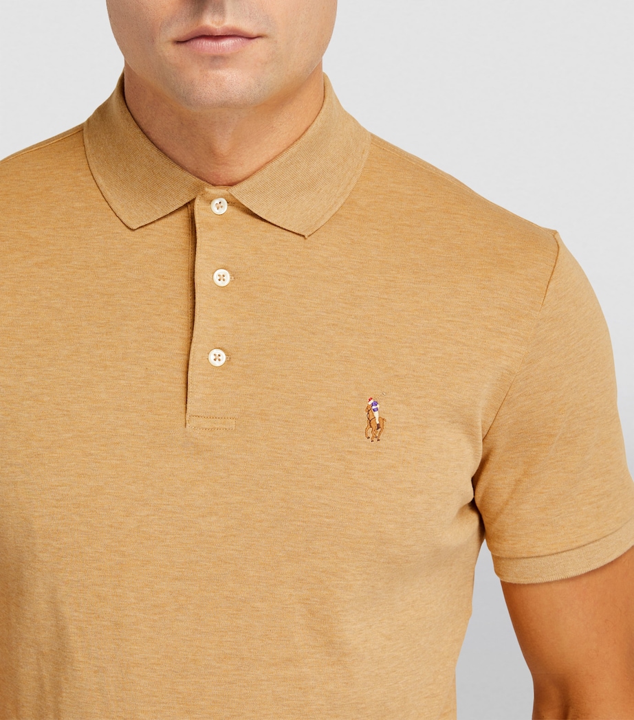 Pima Cotton Polo Shirt CAMEL Image 6