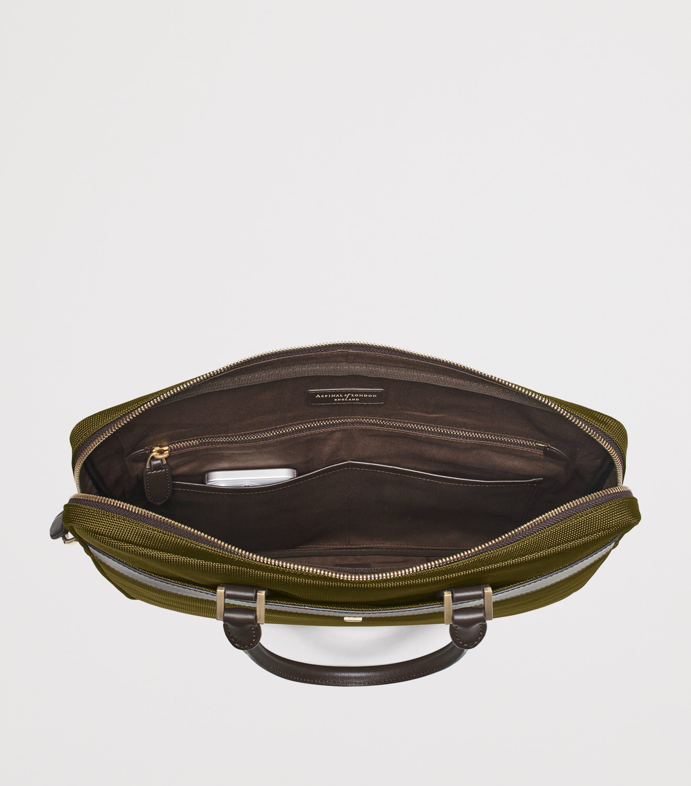 Nylon Slim Briefcase KHAKI Image 7