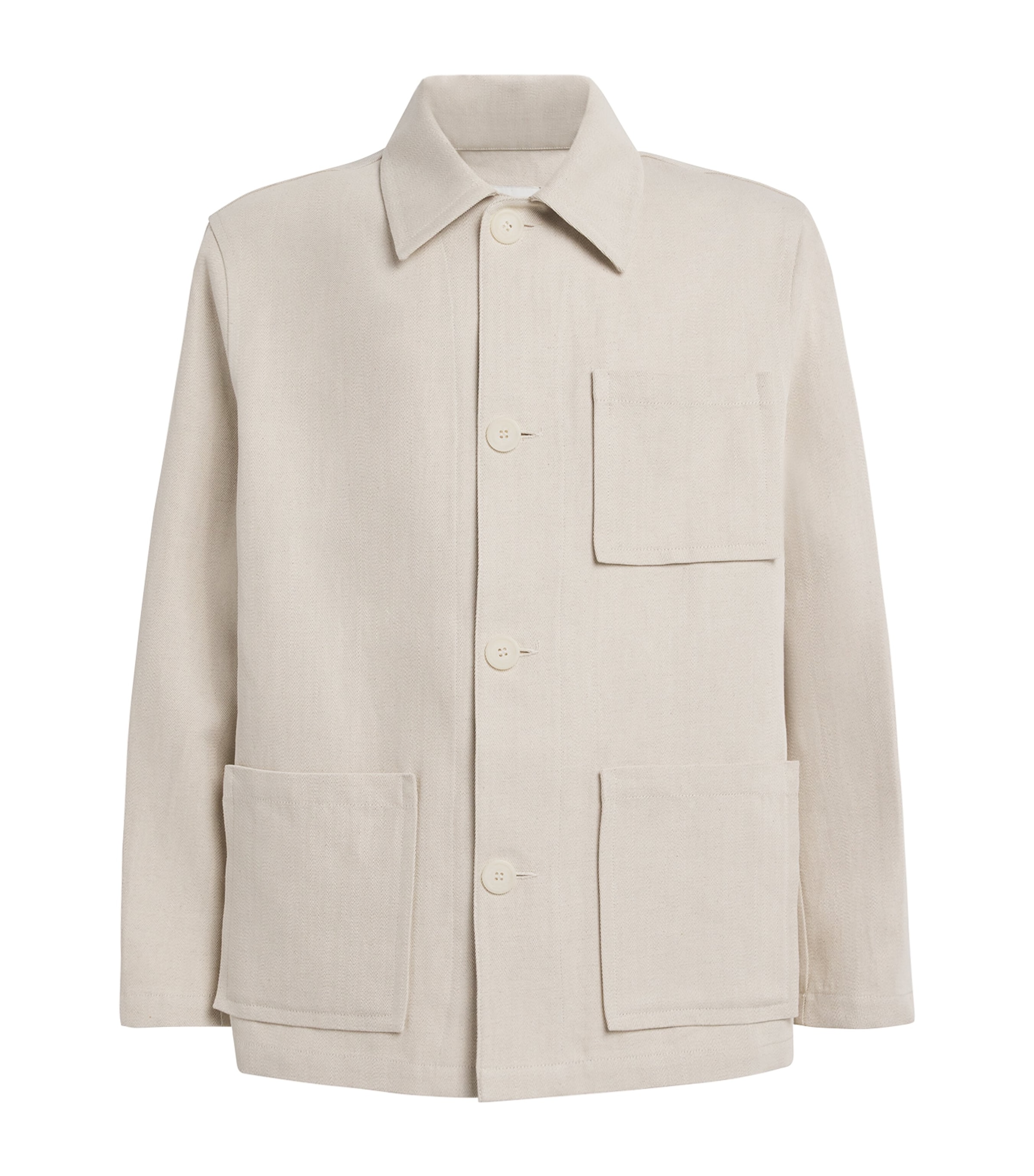 Sandro Paris Cotton-Linen Worker Overshirt Harrods PT