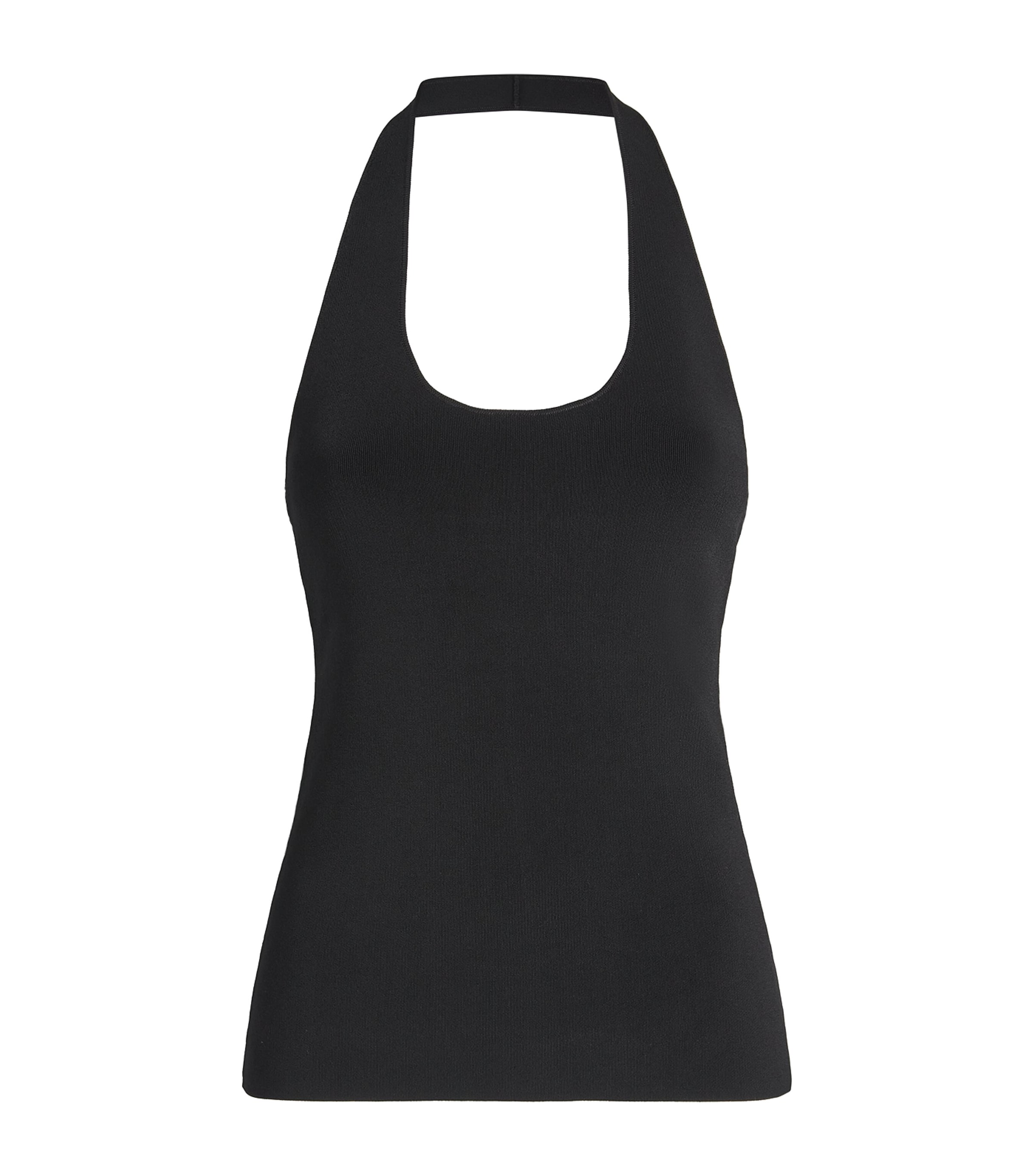 Theory Womens Ribbed Halterneck Top Black Image 1