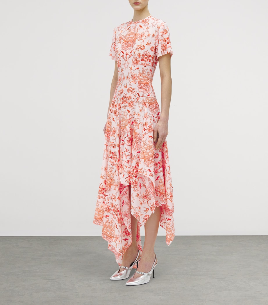 Silk Sailor-Tattoo Asymmetric Maxi Dress 5138 Image 3