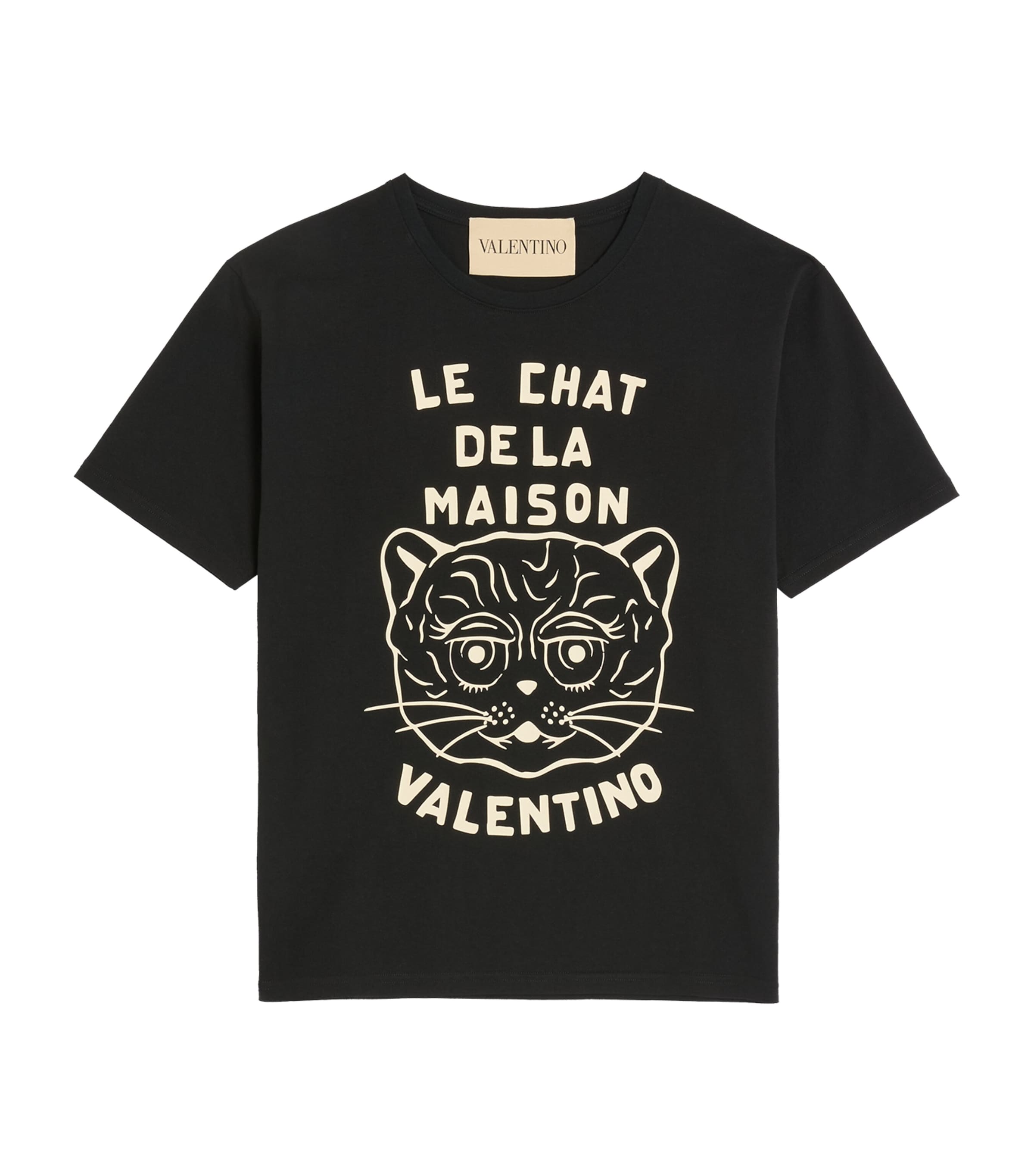Tシャツ・カットソー VALENTINO LE CHAT DE LA MAISON COTTON T-SHIRT Cotton T-shirt With Le Chat De La Maison Print for Man in