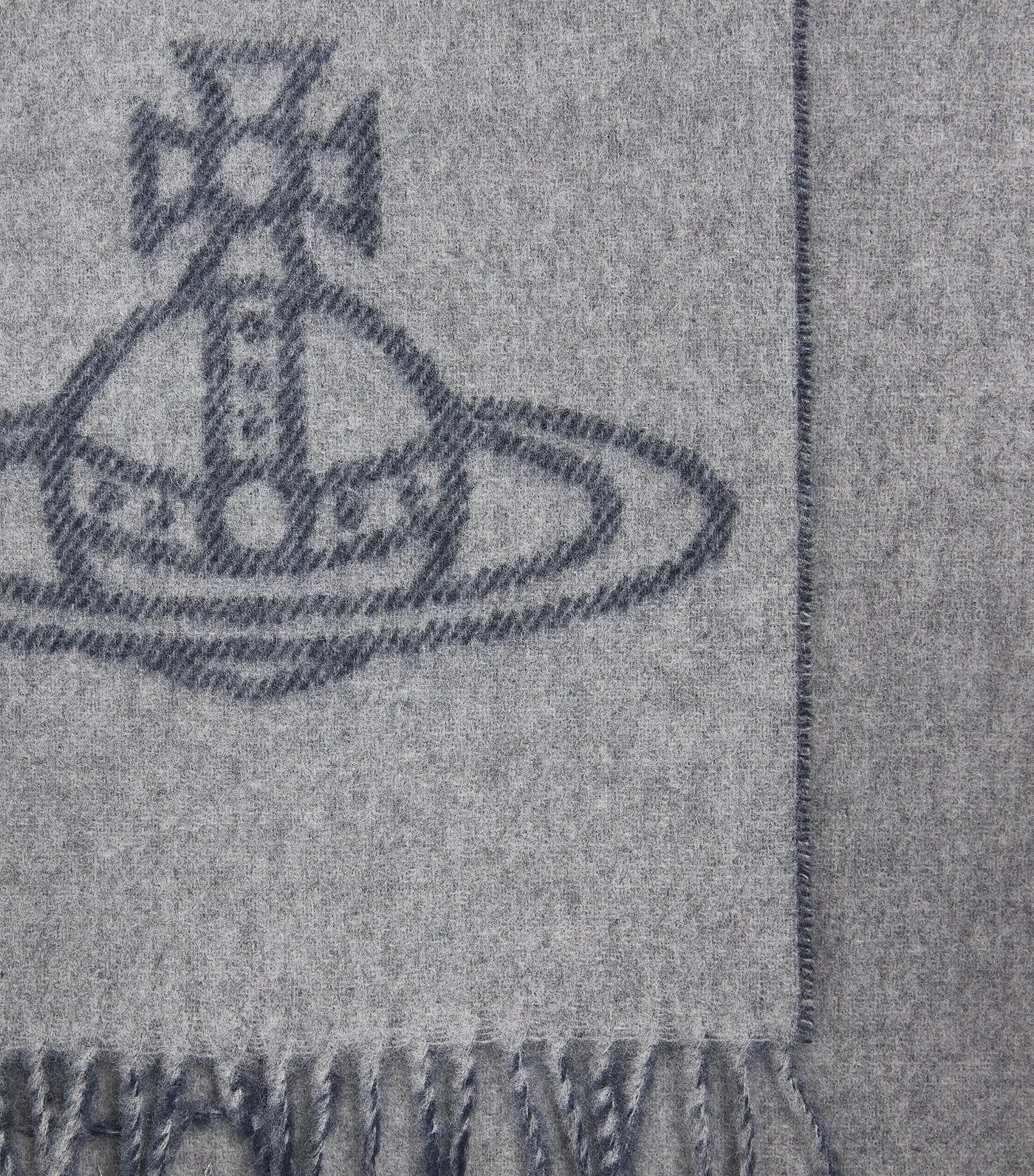 Vivienne Westwood Grey Wool Orb Scarf | Harrods US