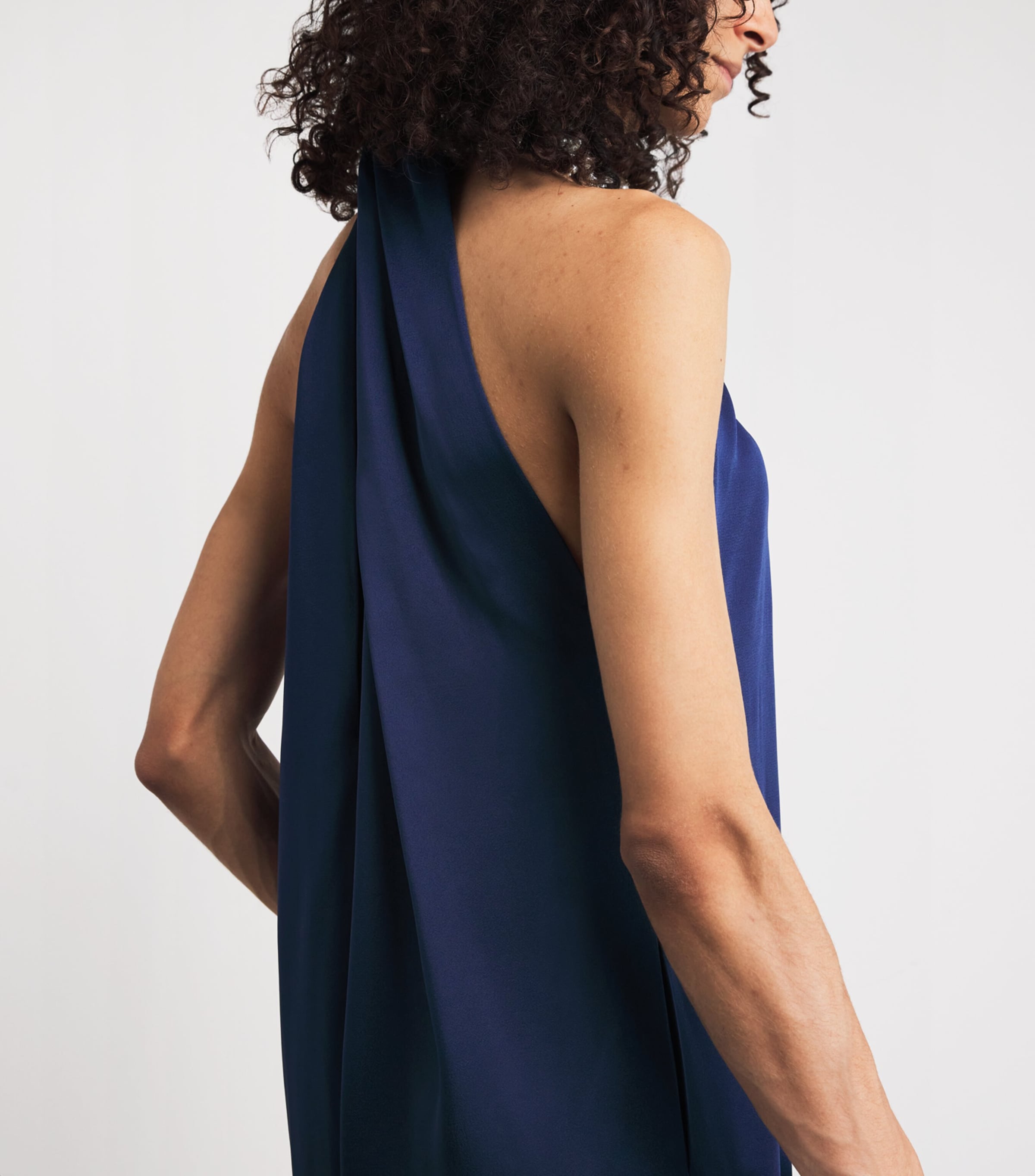 Satin Halterneck Jumpsuit 4000 NAVY Image 4