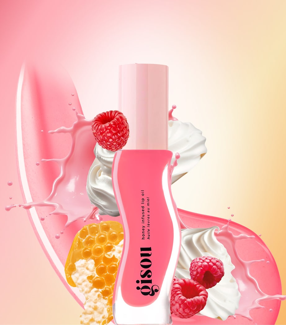 Honey Infused Lip Oil (8ml) RASPBERRY SWIRL Image 3